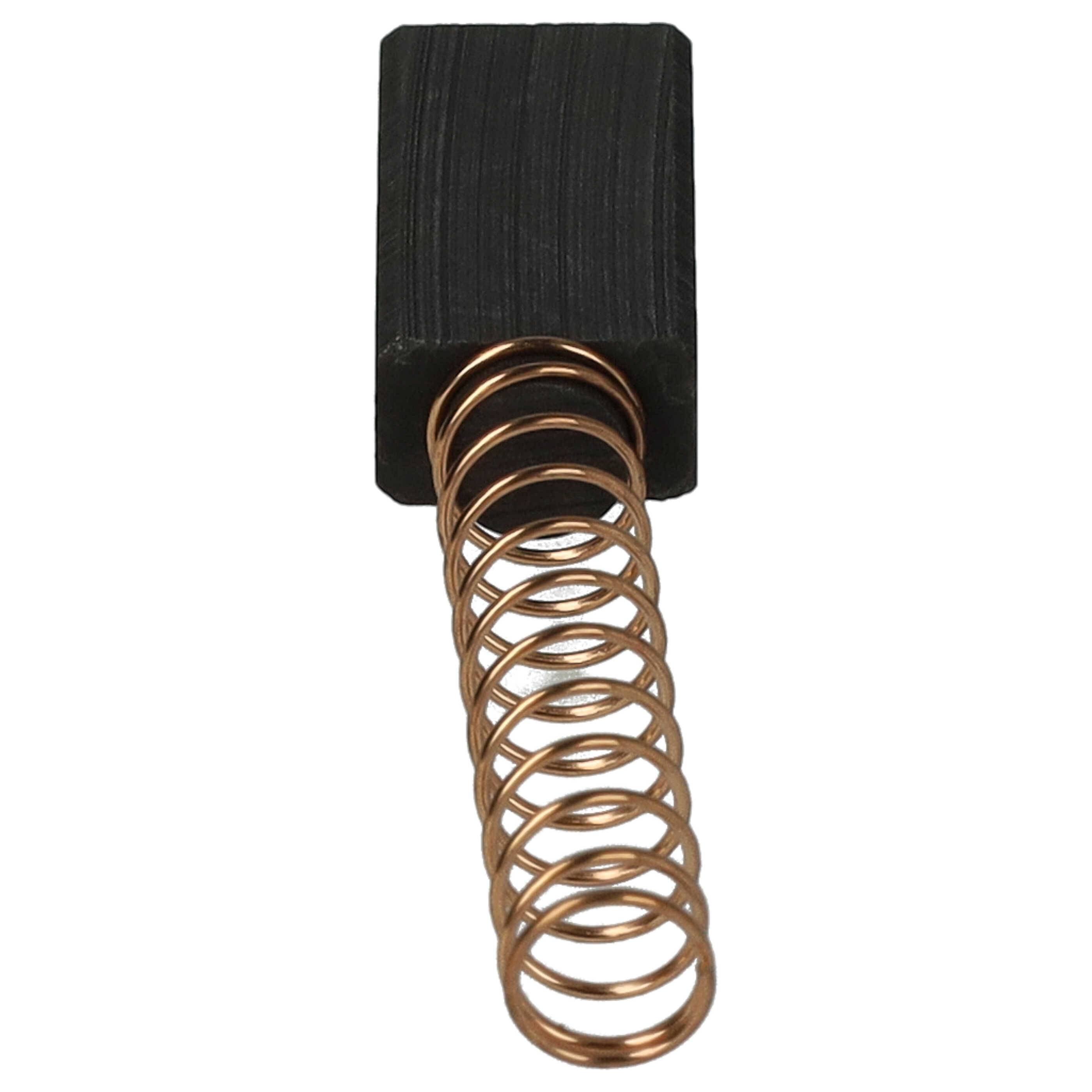 vhbw 2x Kohlebürste 14 x 8 x 5 mm für Elektrowerkzeug + Feder