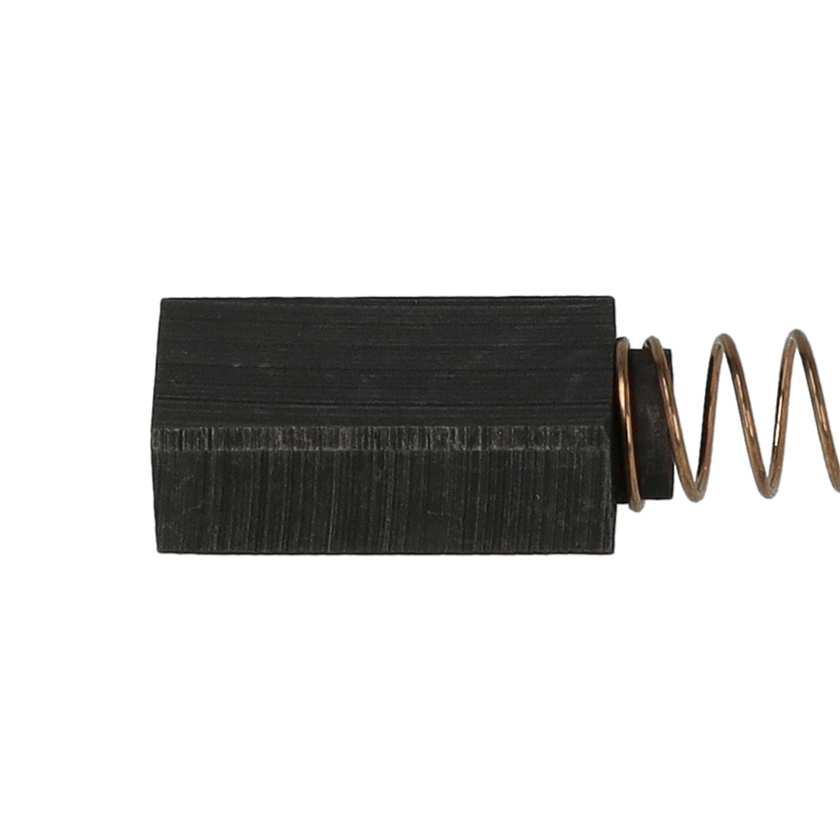 vhbw 2x Kohlebürste 14 x 8 x 5 mm für Elektrowerkzeug + Feder