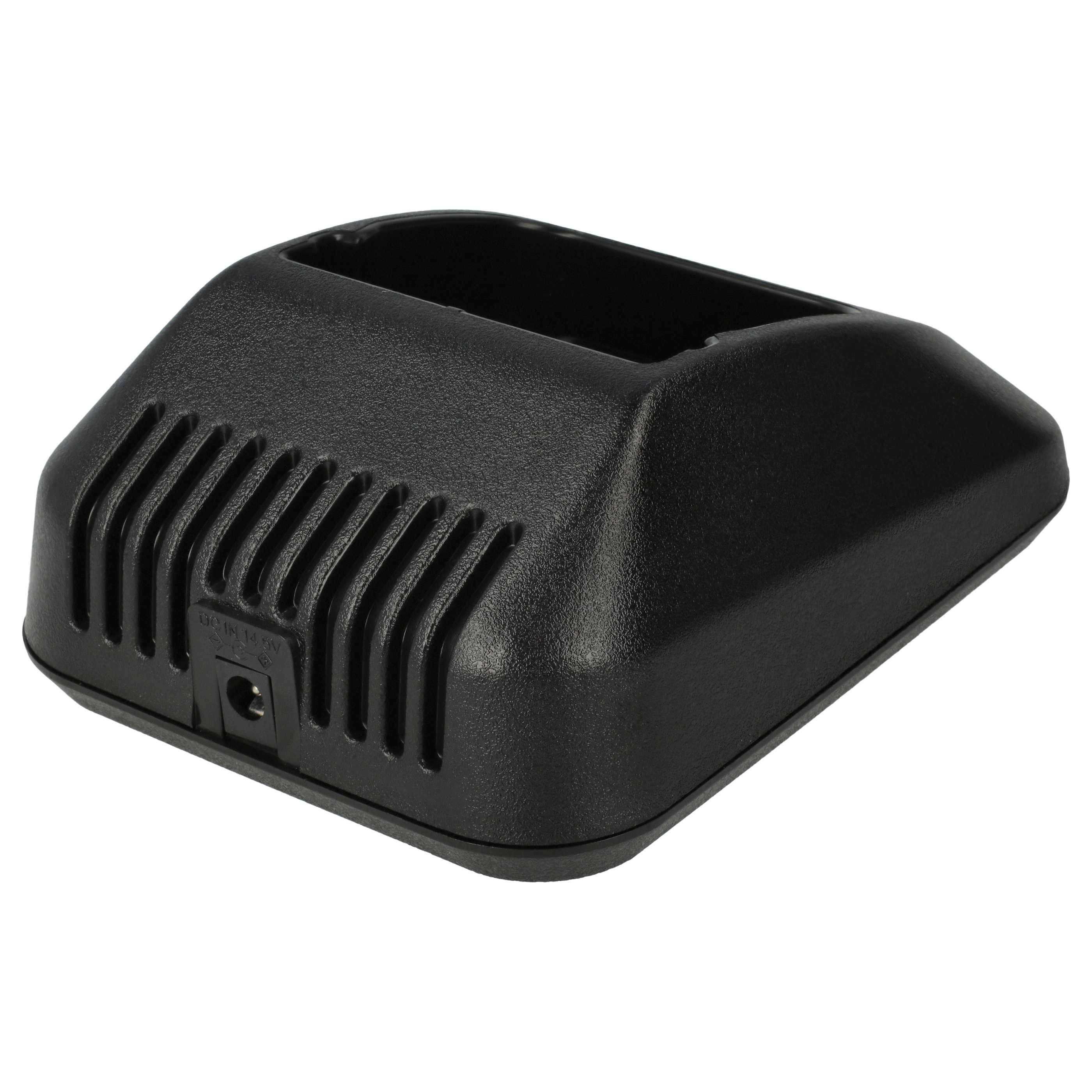 vhbw Ladegerät kompatibel mit Kenwood TK-260GE, TK-260, TK-260G Funkgerät-Akkus - Ladestation + Netzteil, 9,4 V, 0,4 - 0,8 A
