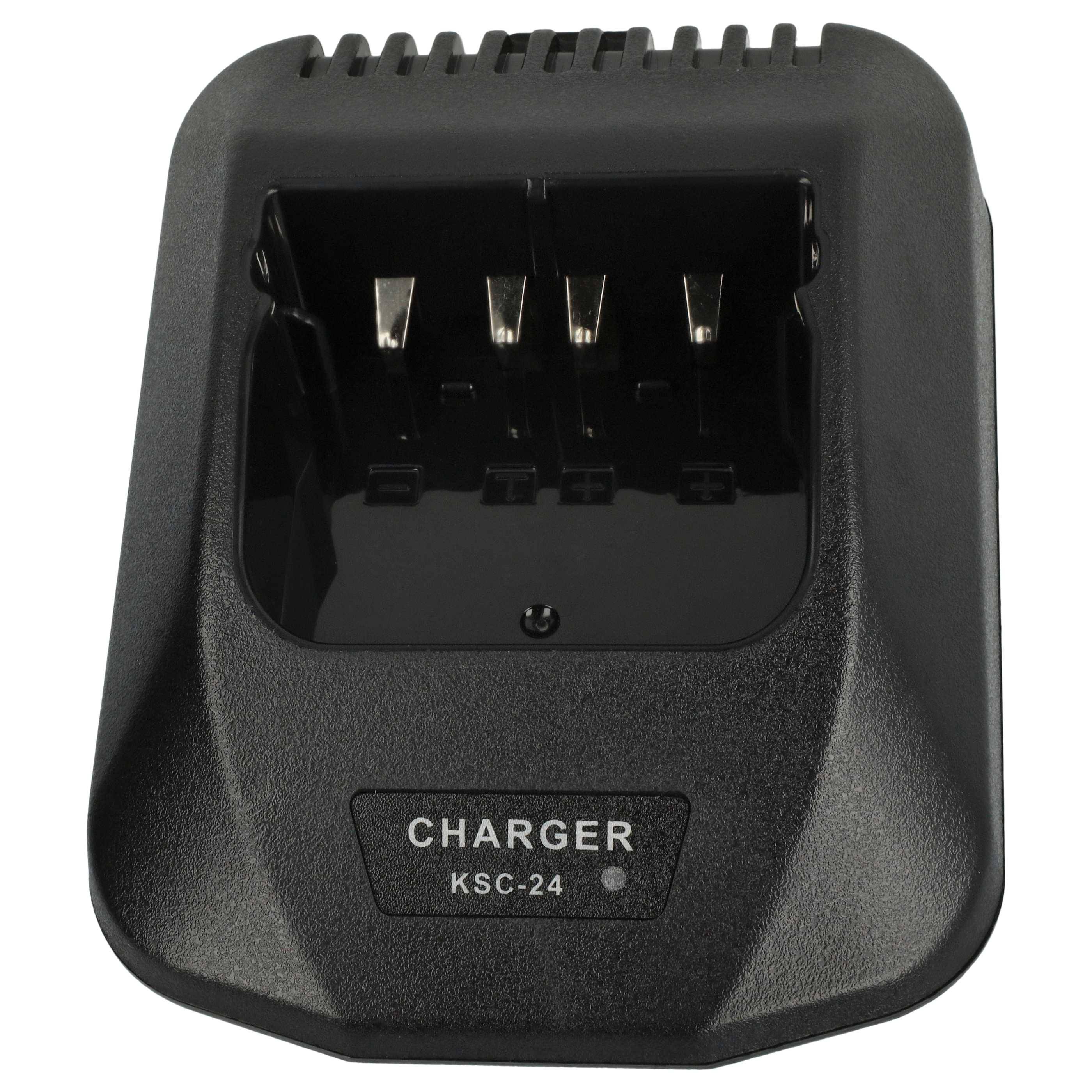vhbw Ladegerät kompatibel mit Kenwood CP-213, KNB-14, KNB-14A Funkgerät-Akkus - Ladestation + Netzteil, 9,4 V, 0,4 - 0,8 A