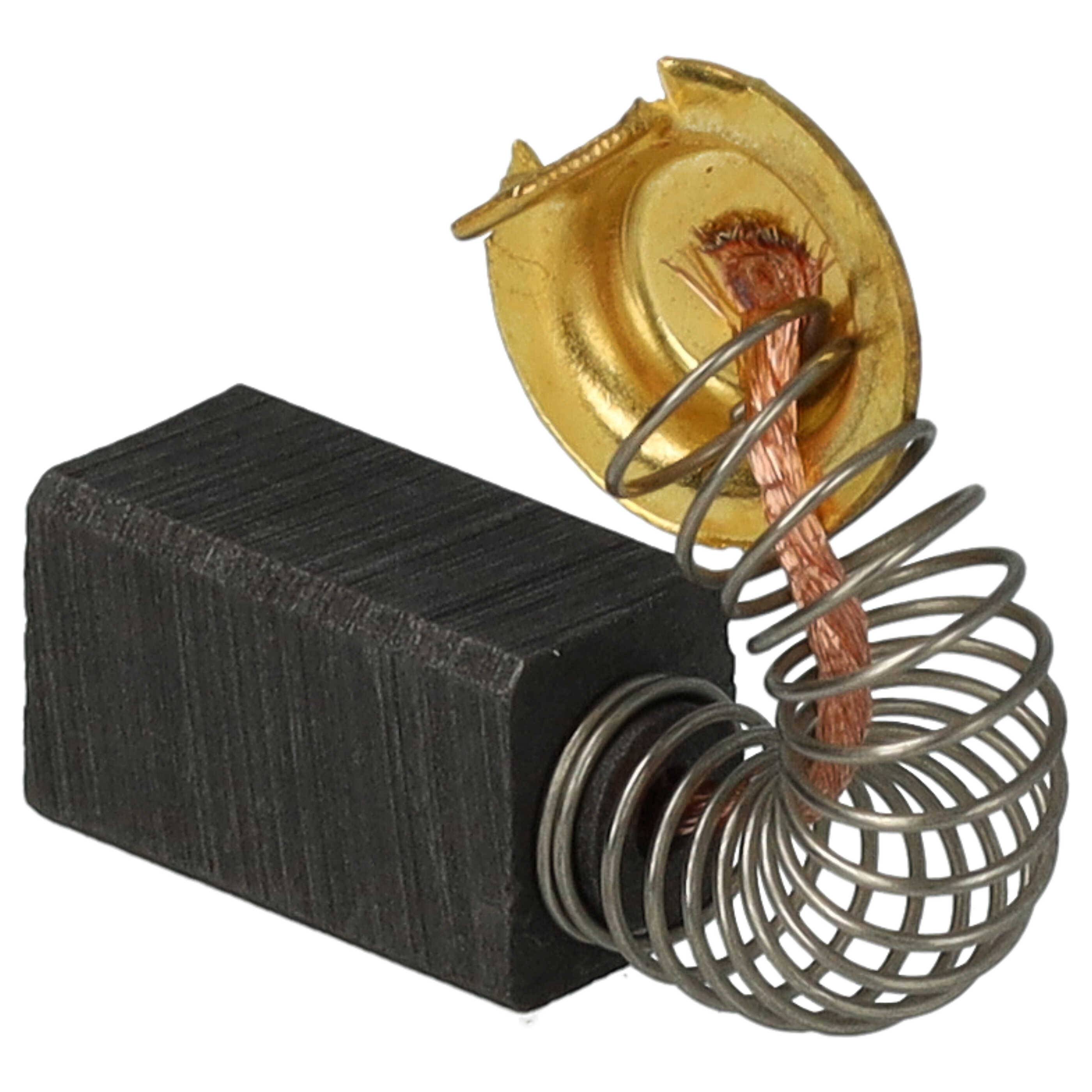 vhbw 2x Kohlebürste 12,6 x 7,4 x 6 mm kompatibel mit Hitachi Hikoki DV12, DH25PB, DH25P Elektrowerkzeug + Feder