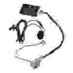vhbw Bluetooth Adapter kompatibel mit Seat Alhambra 1996-2004 Highline, Elba, Dynamic Navigation Autoradio - Inkl. Mikrofon, Klinkenkabel + Clip