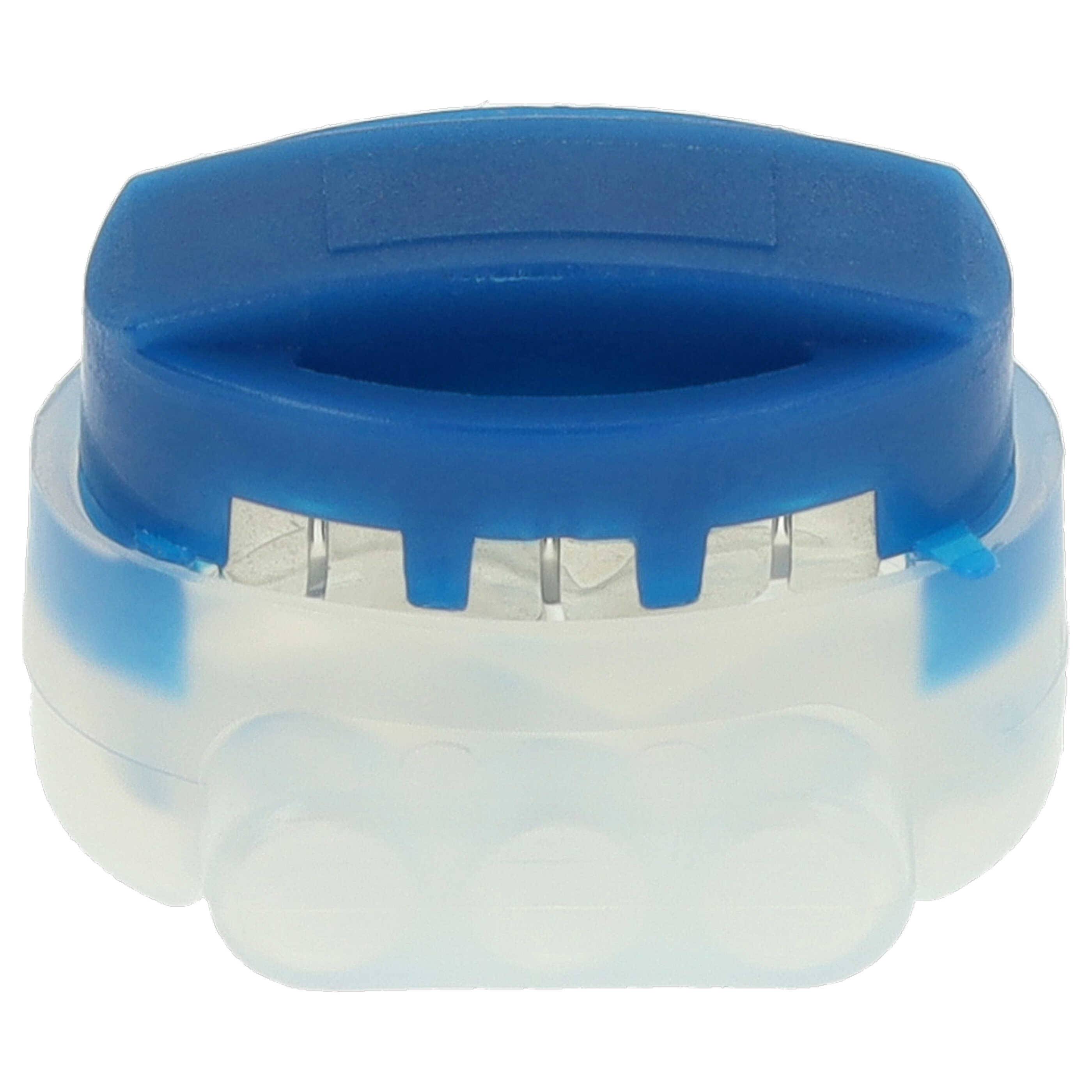 vhbw 20x Kabelverbinder für Begrenzungskabel kompatibel mit Honda Miimo 3000 Mähroboter - Kabelklemmen, Wasserdicht Blau, Transparent