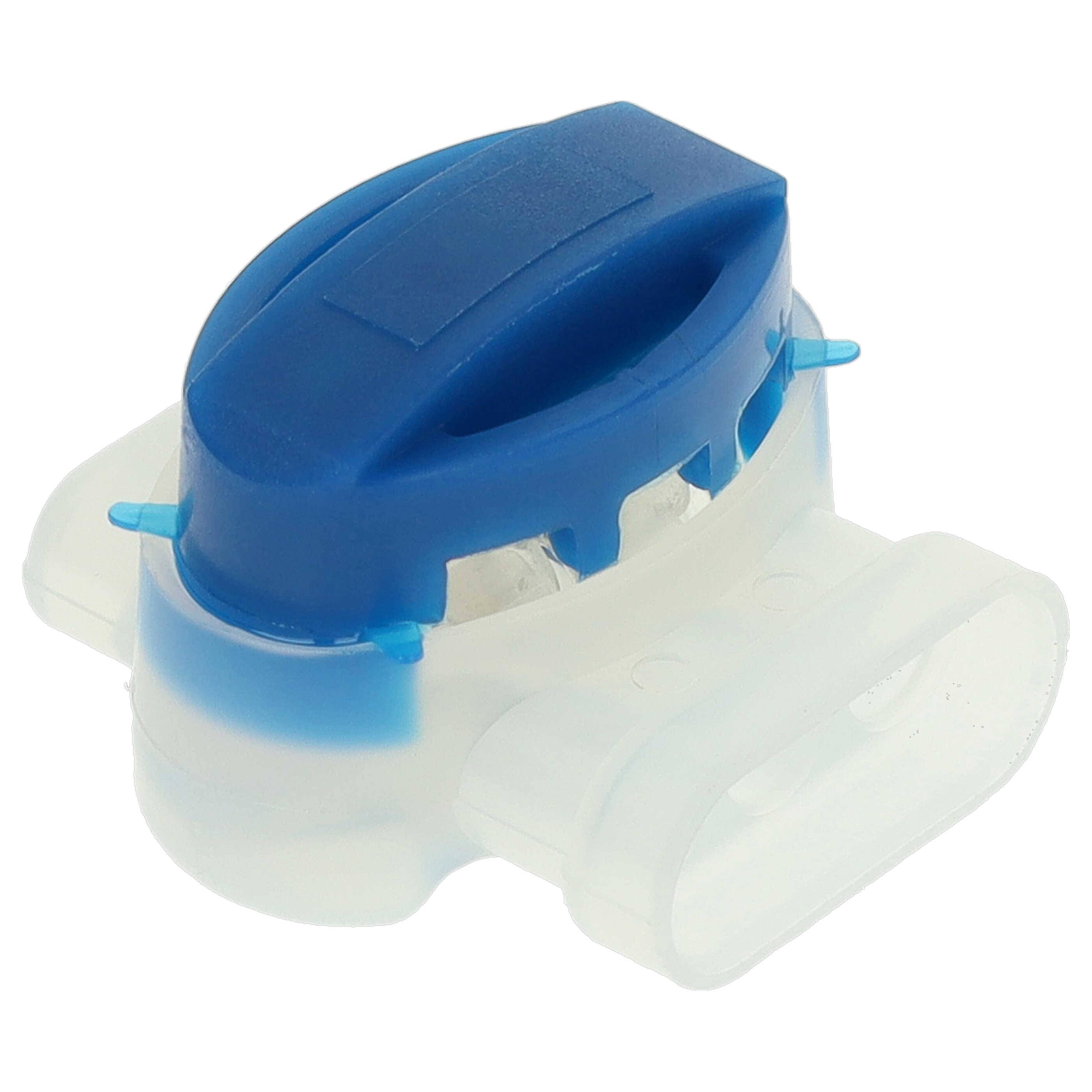 vhbw 20x Kabelverbinder für Begrenzungskabel kompatibel mit Ambrogio Mähroboter - Kabelklemmen, Wasserdicht Blau, Transparent