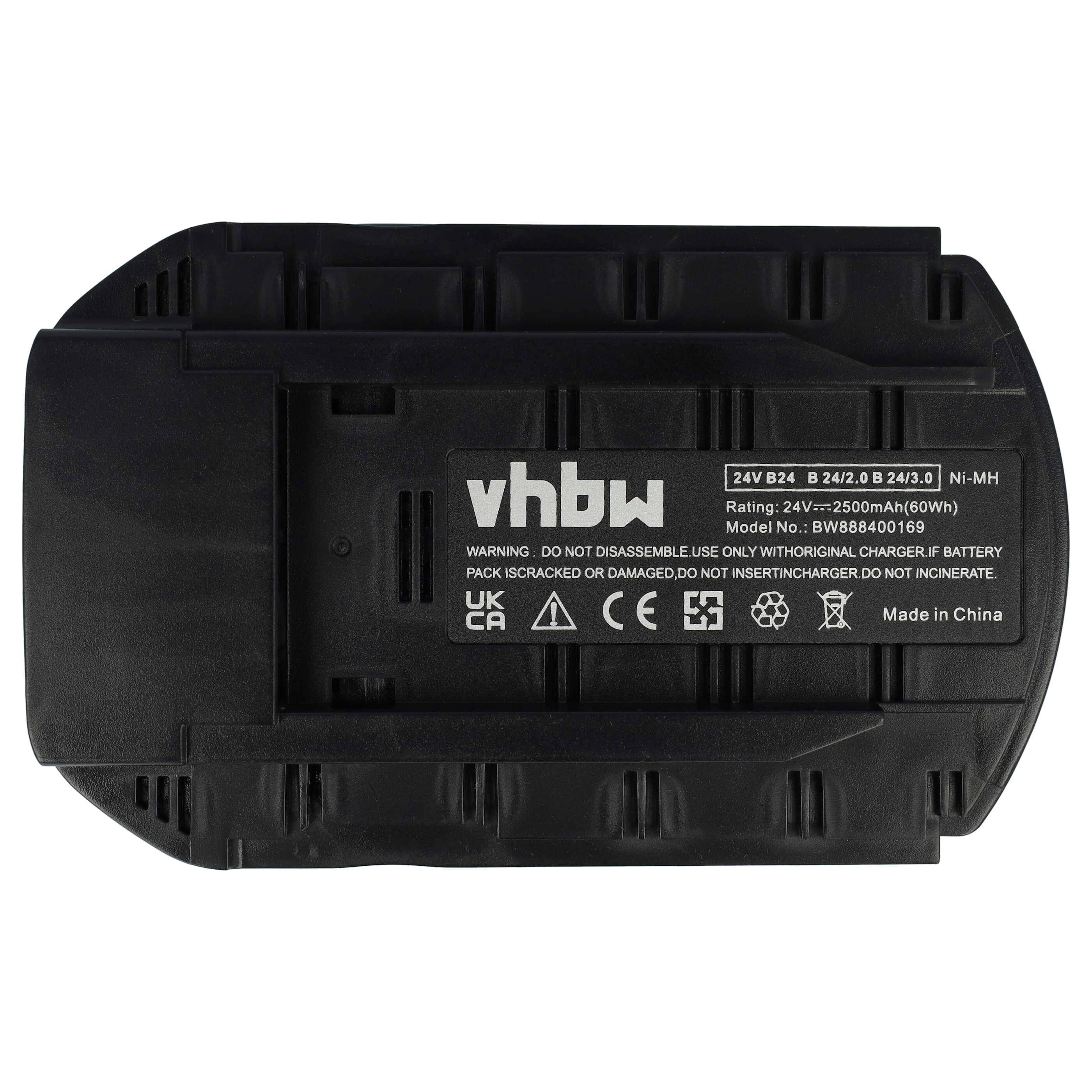 vhbw 2x Akku kompatibel mit Hilti WSR 650-A, WSC 6.5, UH 240-A, WSC 55-A24, TE 2-A, SFL 24 Elektrowerkzeug (2500 mAh, NiMH, 24 V)