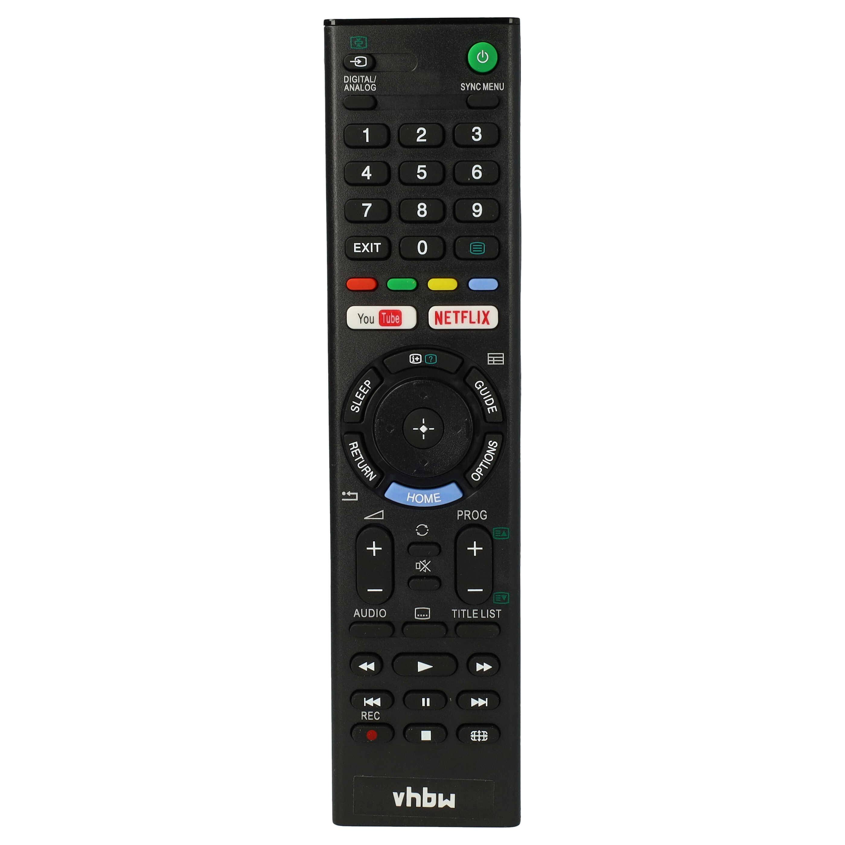 vhbw Fernbedienung kompatibel mit Sony Bravia KD43X7000E, KD-43X7000E, KD43X7000F, KD-43X7000F, KD49X7000E Fernseher, TV - Ersatzfernbedienung