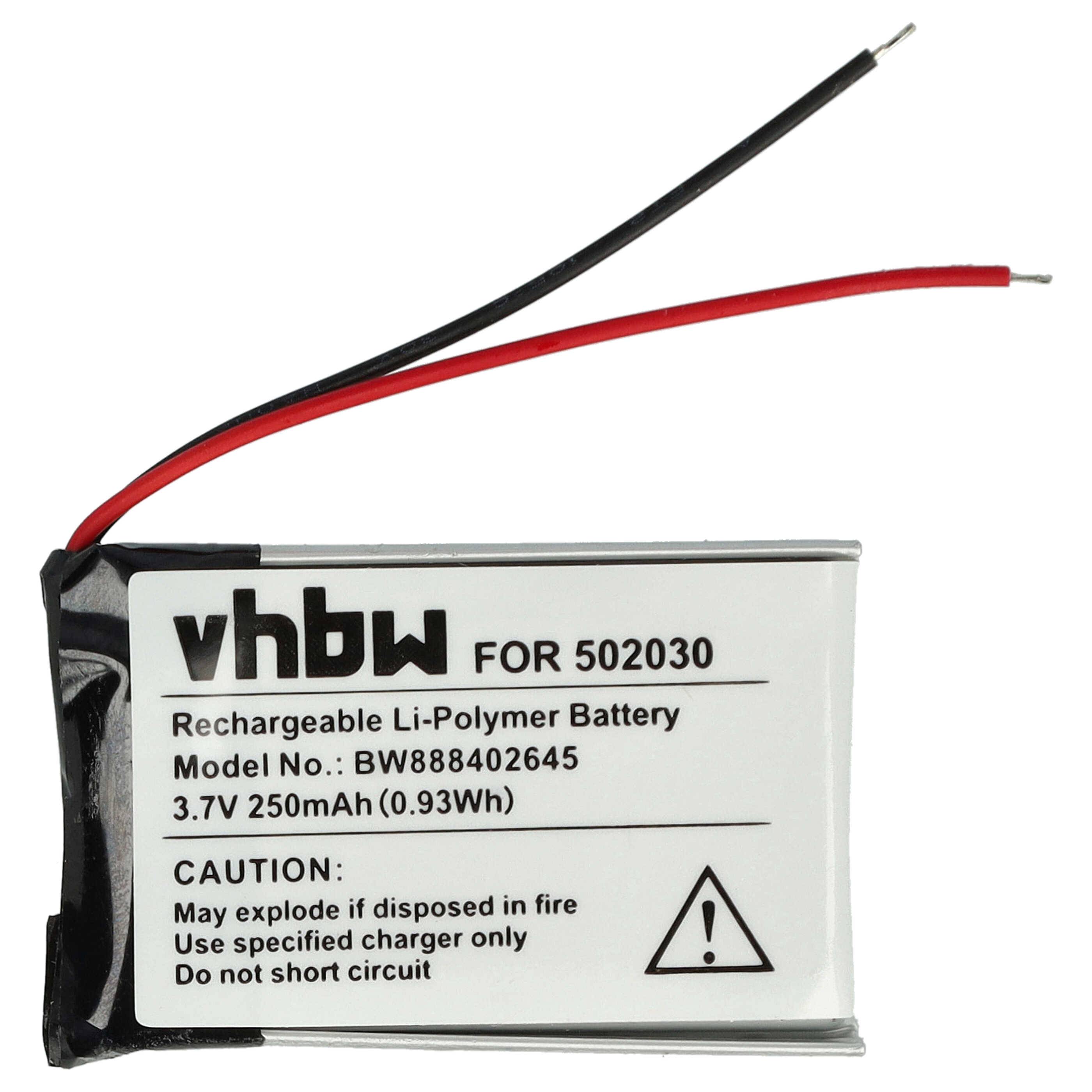 vhbw Akku kompatibel mit Bosch Intuvia GPS Fahrradcomputer Radcomputer (250mAh, 3,7V, Li-Polymer)