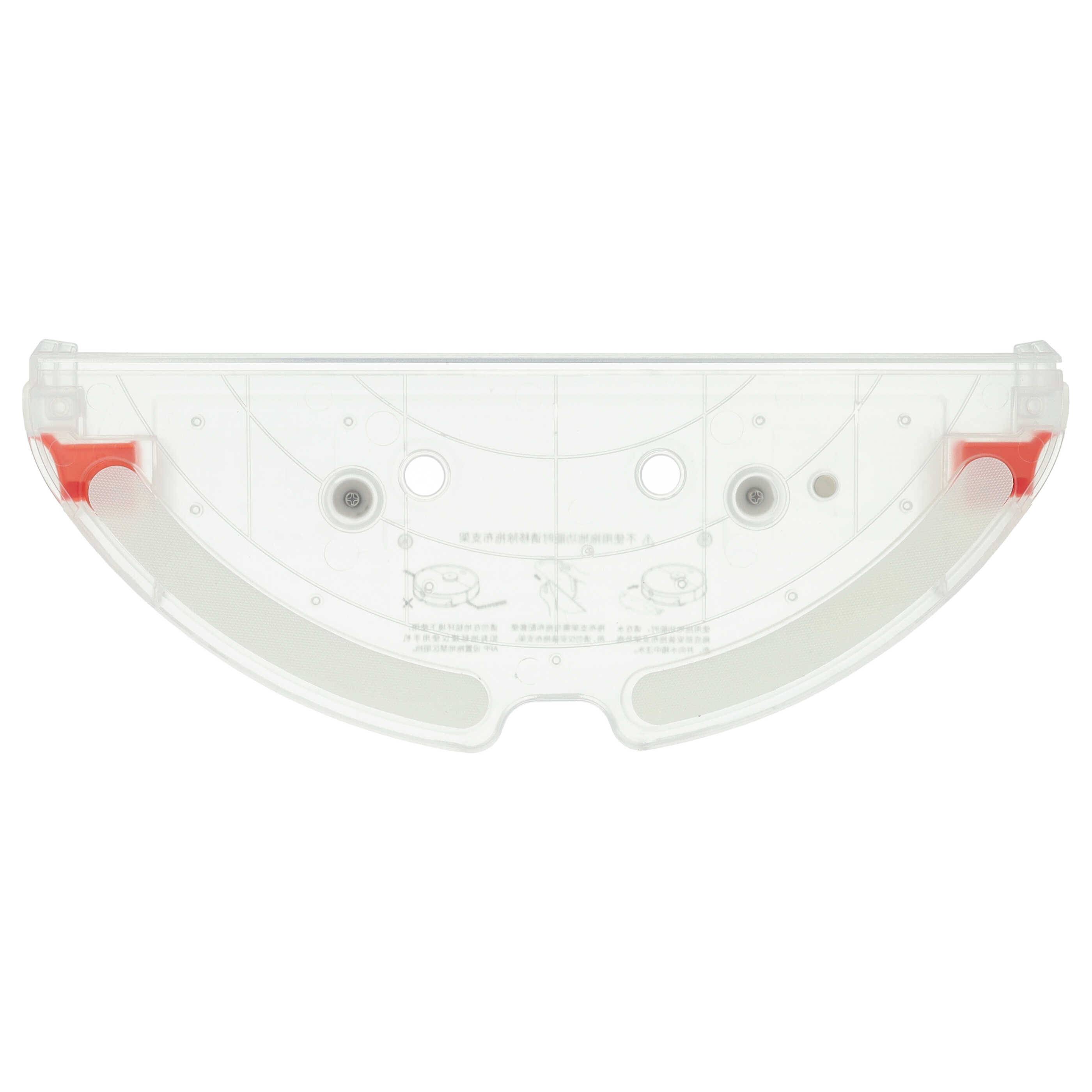 vhbw Bodenplatte Halterung kompatibel mit Roborock S5 Max, S55 Max Saugroboter, Roboterstaubsauger - Bodendeckel Rot, Transparent