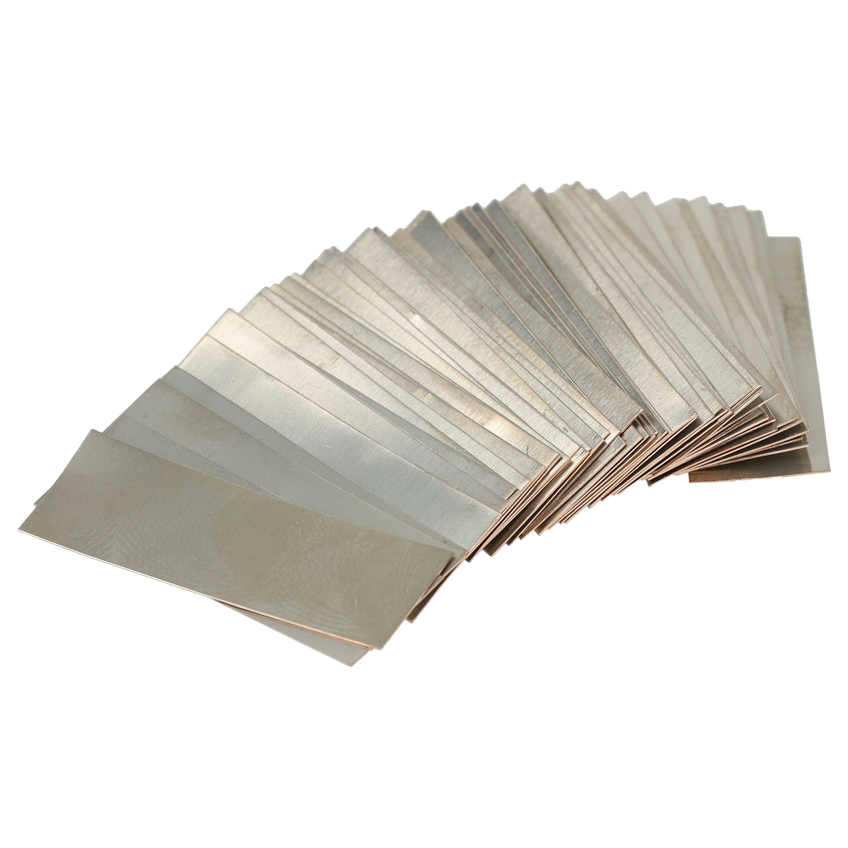 vhbw 50x Lötfahnen für Akkus, Batterien - Hoher Kupfergehalt, Optimale Leitfähigkeit, Zuschneidbar