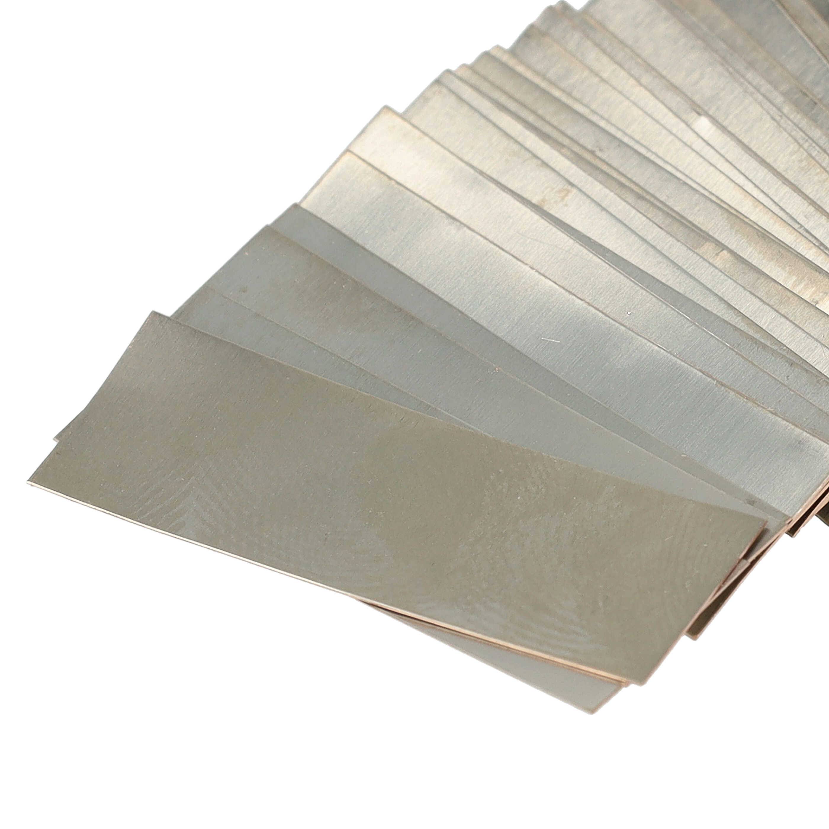 vhbw 50x Lötfahnen für Akkus, Batterien - Hoher Kupfergehalt, Optimale Leitfähigkeit, Zuschneidbar