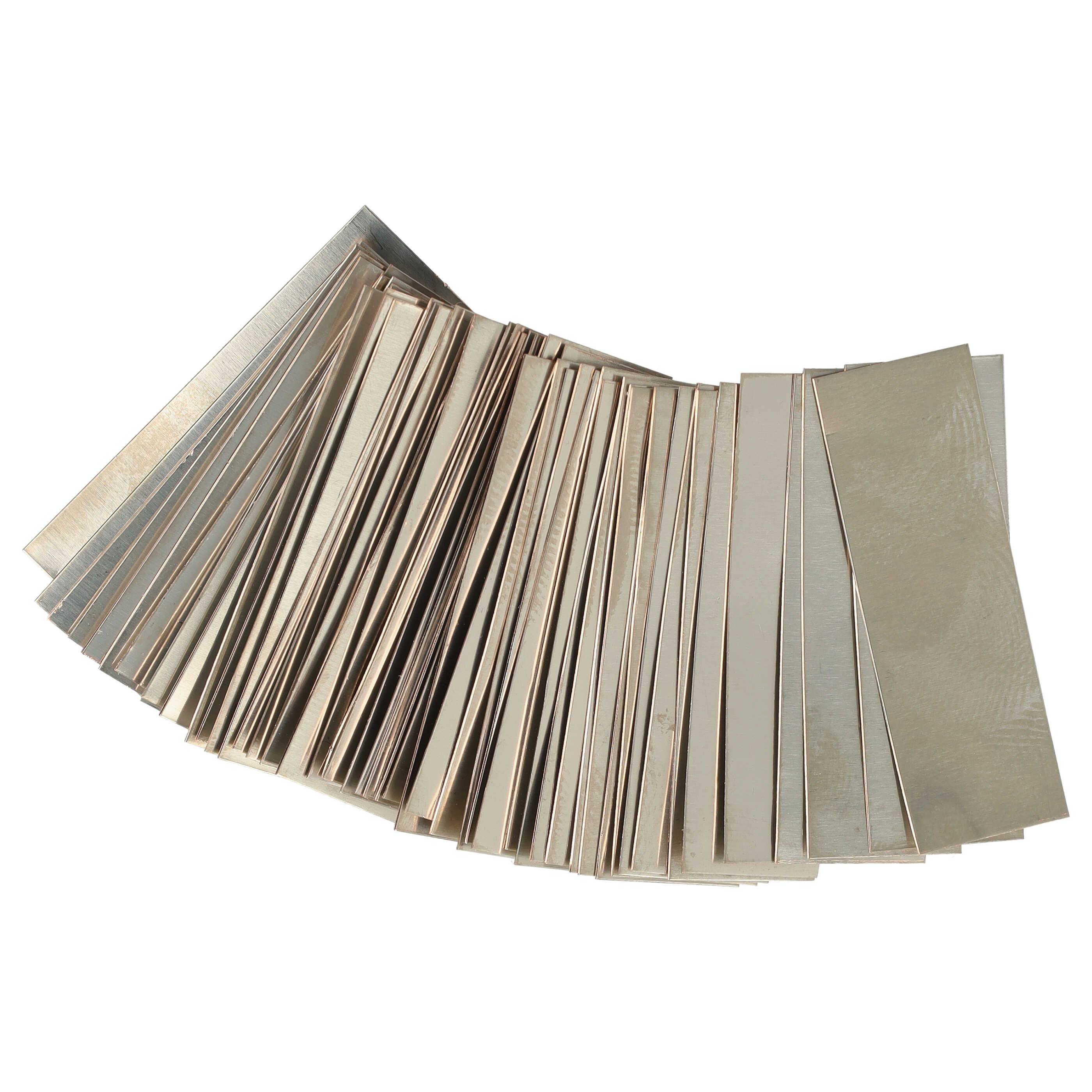 vhbw 50x Lötfahnen für Akkus, Batterien - Hoher Kupfergehalt, Optimale Leitfähigkeit, Zuschneidbar