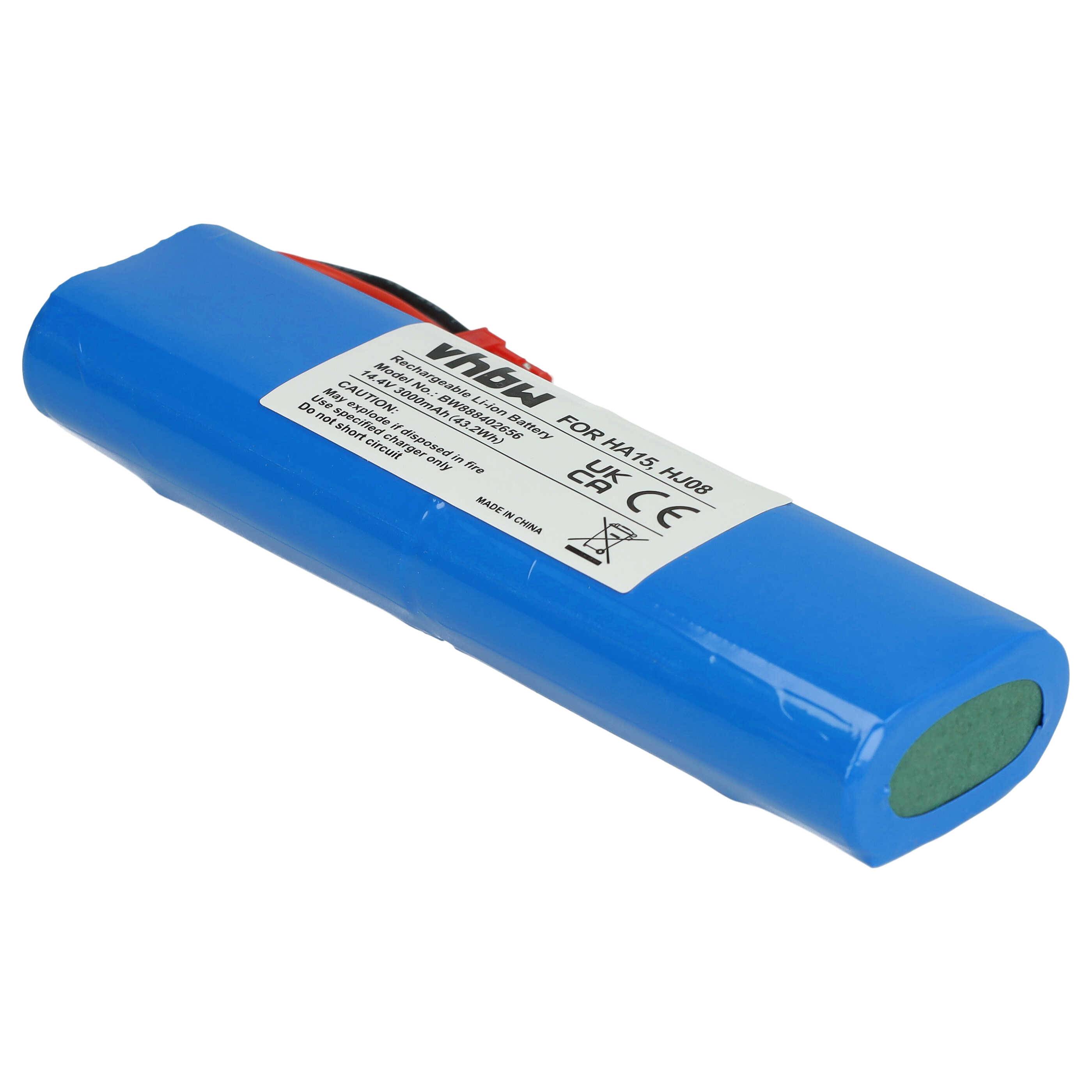 vhbw Akku kompatibel mit iLife X3, DF43, DF45, V3s Pro, V3s, V50, V5s Pro, V5s, V8s, V55, V5L Pro, V3 Staubsauger (3000 mAh, 14,4 V, Li-Ion)