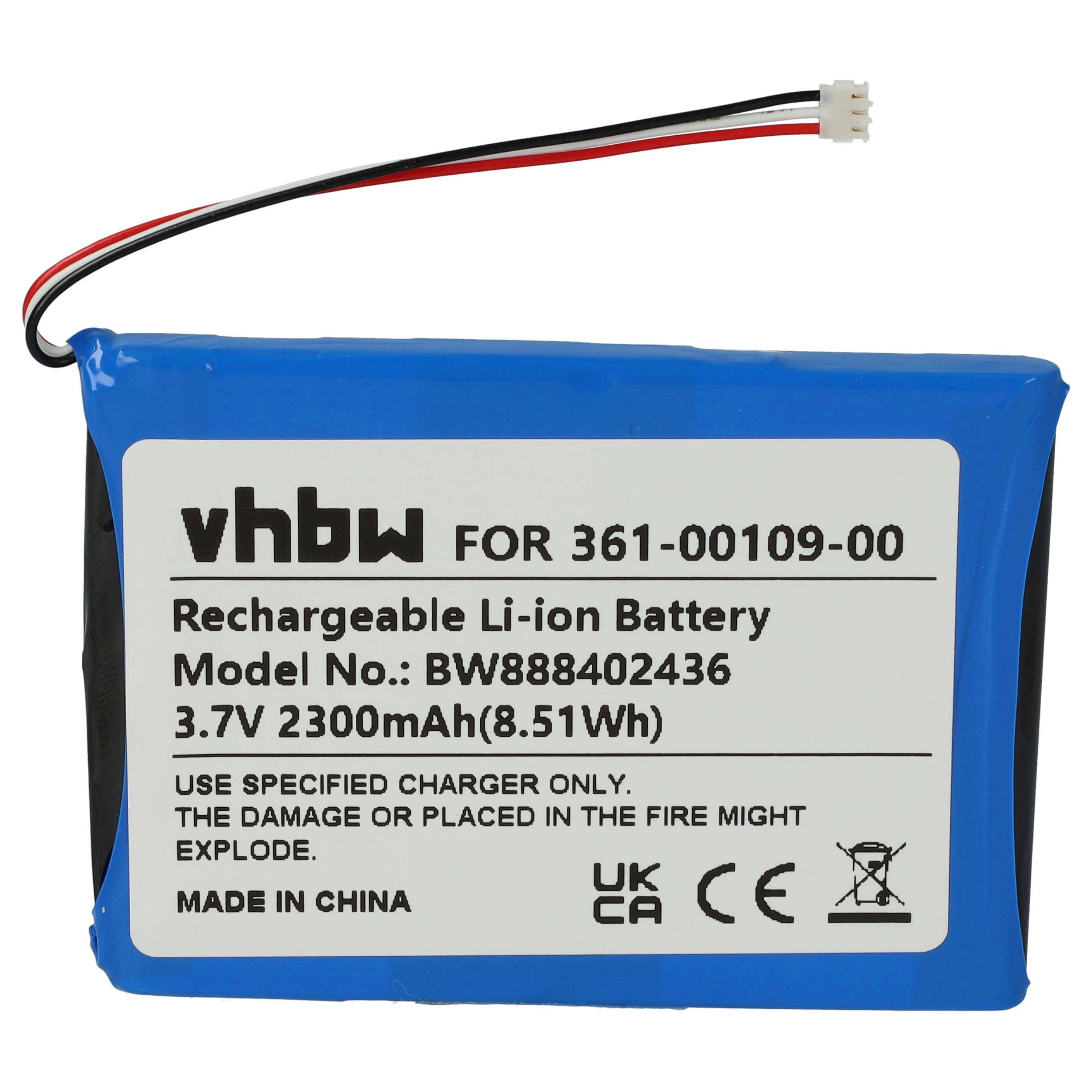vhbw Akku kompatibel mit Garmin Dezl OTR800 MT-S, Dezl OTR800, Overlander GPS Navigation Navi (2300 mAh, 3,7 V, Li-Ion)
