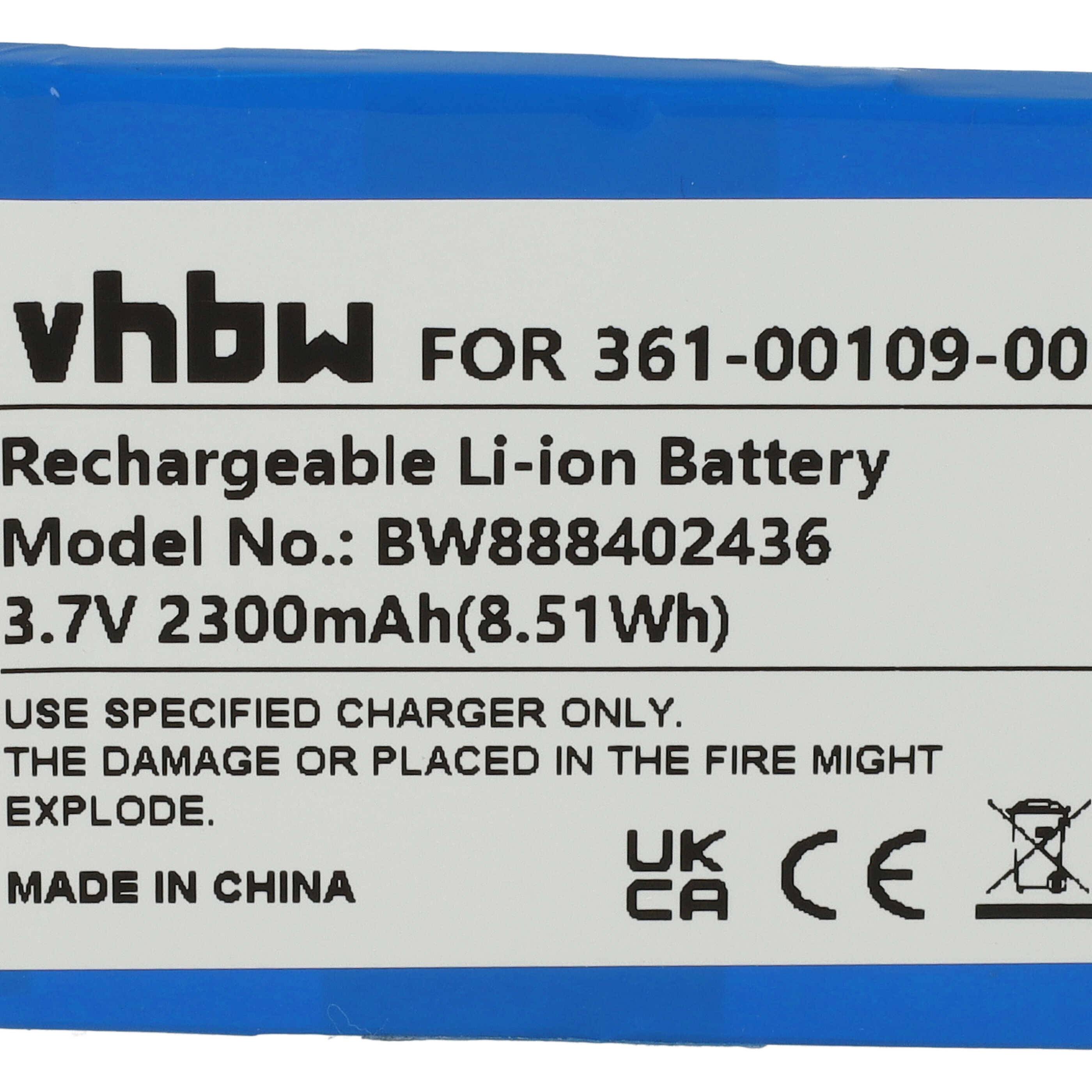 vhbw Akku kompatibel mit Garmin Dezl OTR800 MT-S, Dezl OTR800, Overlander GPS Navigation Navi (2300 mAh, 3,7 V, Li-Ion)