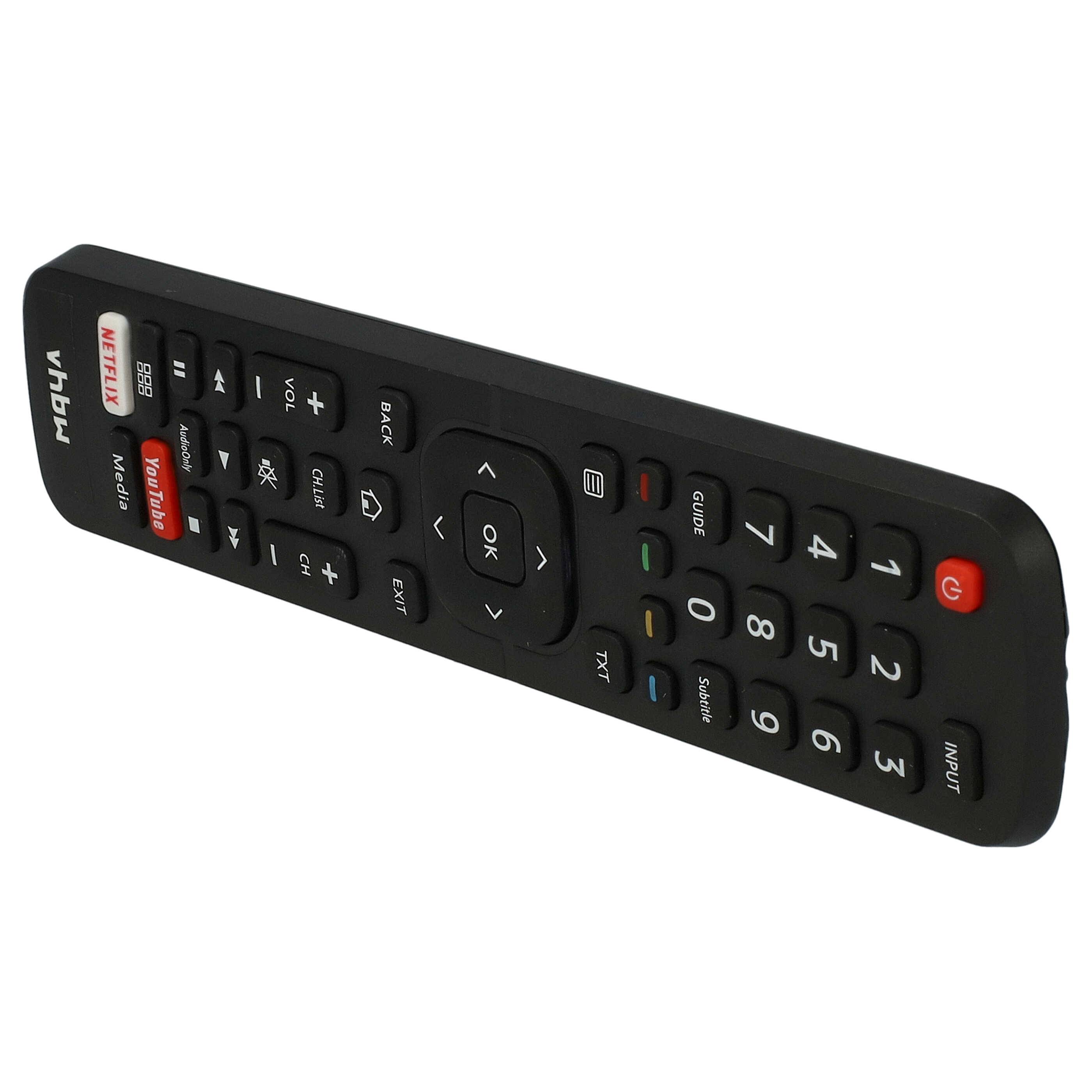 vhbw Fernbedienung kompatibel mit Hisense H43AE5500, H43AE6000, H43A6120, H50A6100, H50A6120, H43AE6030 Fernseher, TV - Ersatzfernbedienung