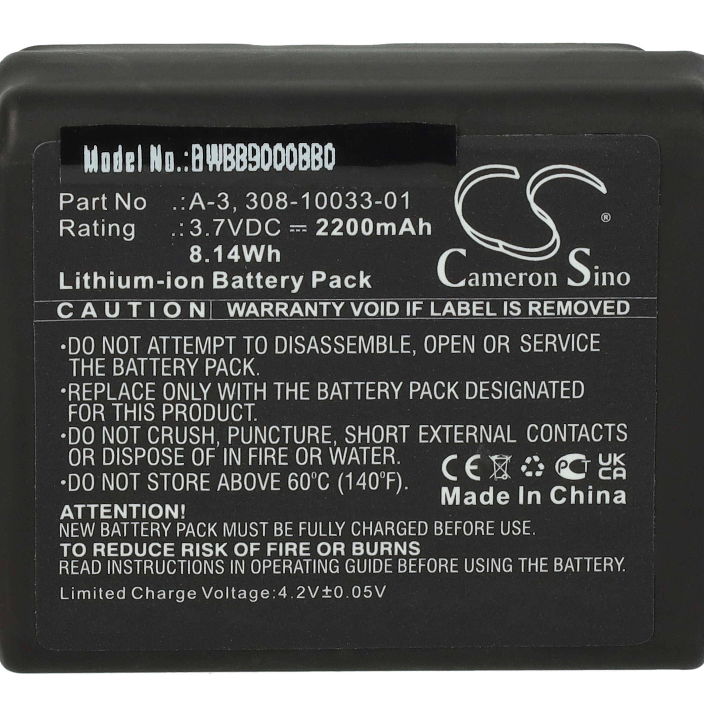 vhbw Akku kompatibel mit Arlo Baby, Baby ABA1100 Babyphone Babytalker (2200 mAh, 3,7 V, Li-Ion)