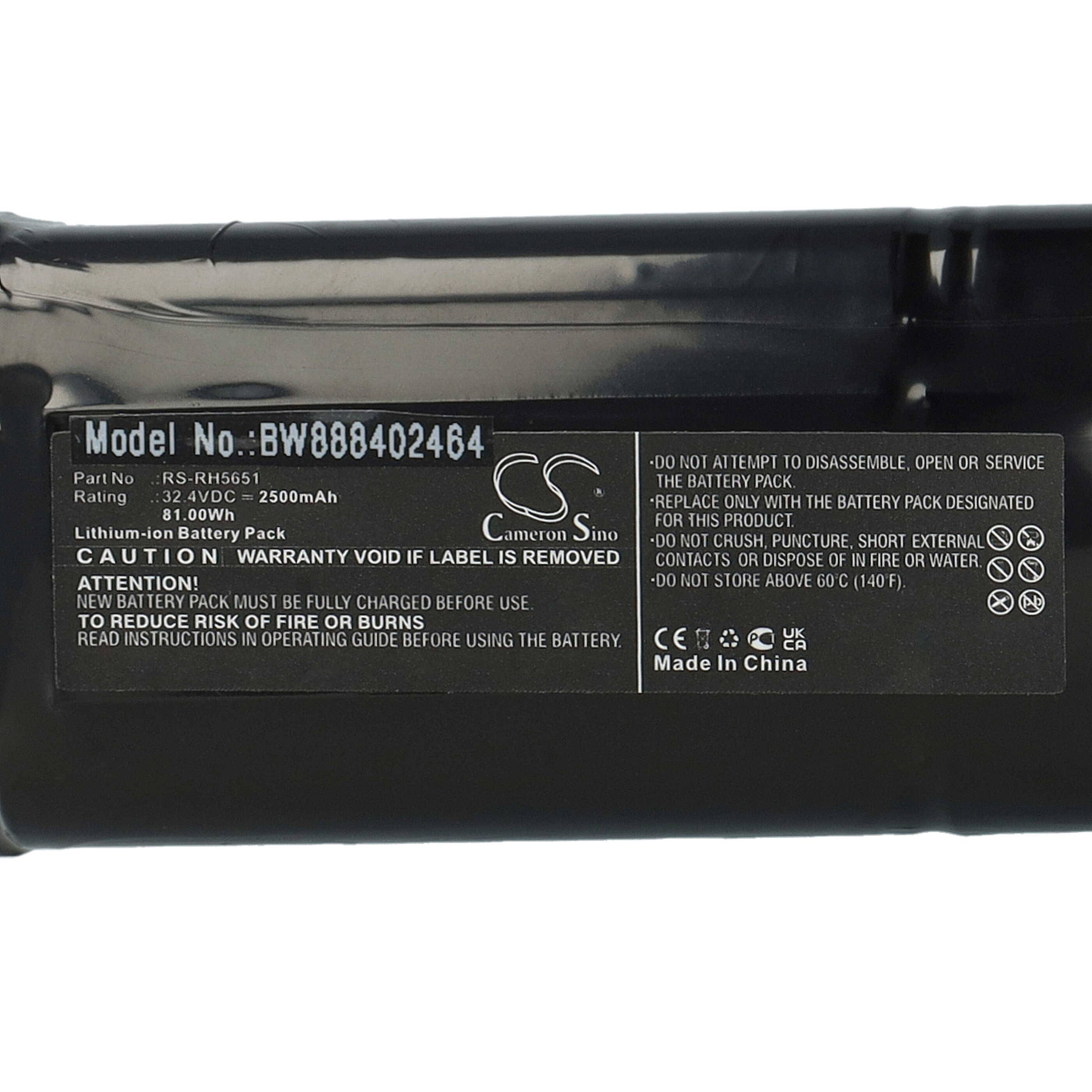 Cameron Sino Batteriepack, Modell BW888402464, 3,7V, 2500mAh, Lithium-Ionen. Warnung: Neuer Akku muss vor Gebrauch vollständig aufgeladen werden. Hergestellt in China.