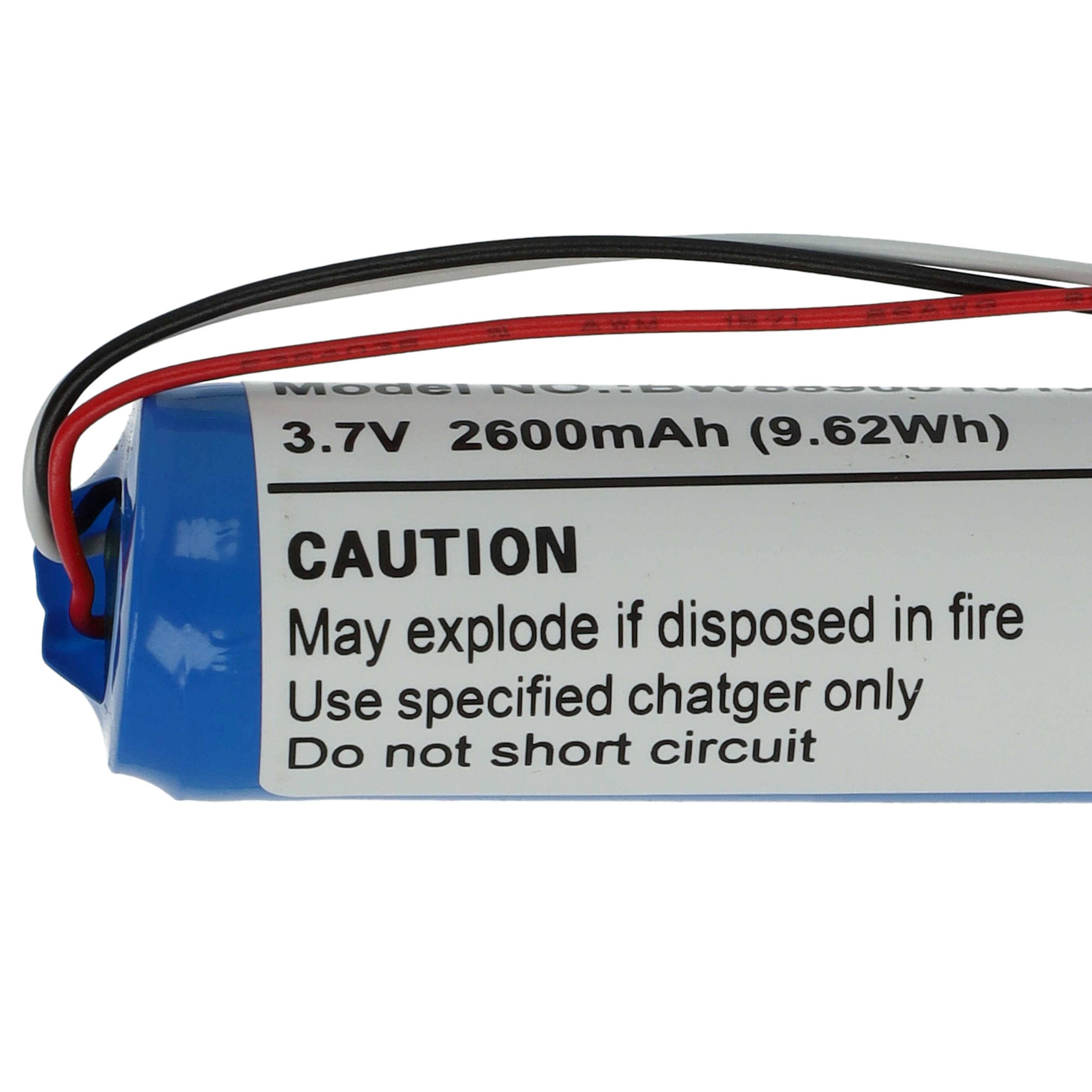 Batteriepack, beschriftet mit „3,7V 2600mAh