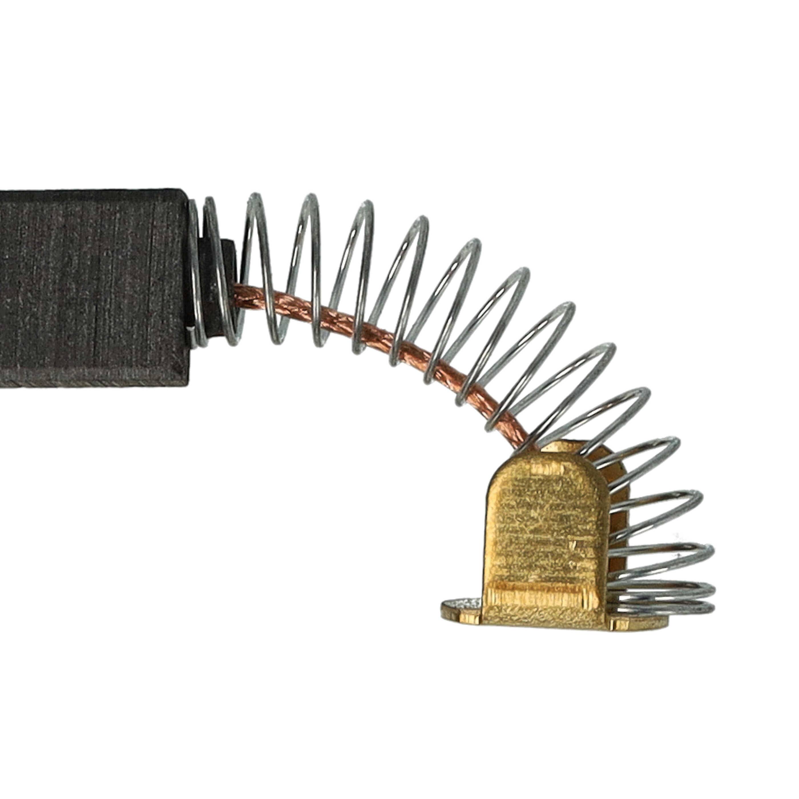 vhbw 2x Kohlebürste 10,6 x 6 x 4 mm kompatibel mit Hitachi Hikoki CG 36DA, CG36DAL, CG 36DAL Rasentrimmer, Akku-Sense + Feder