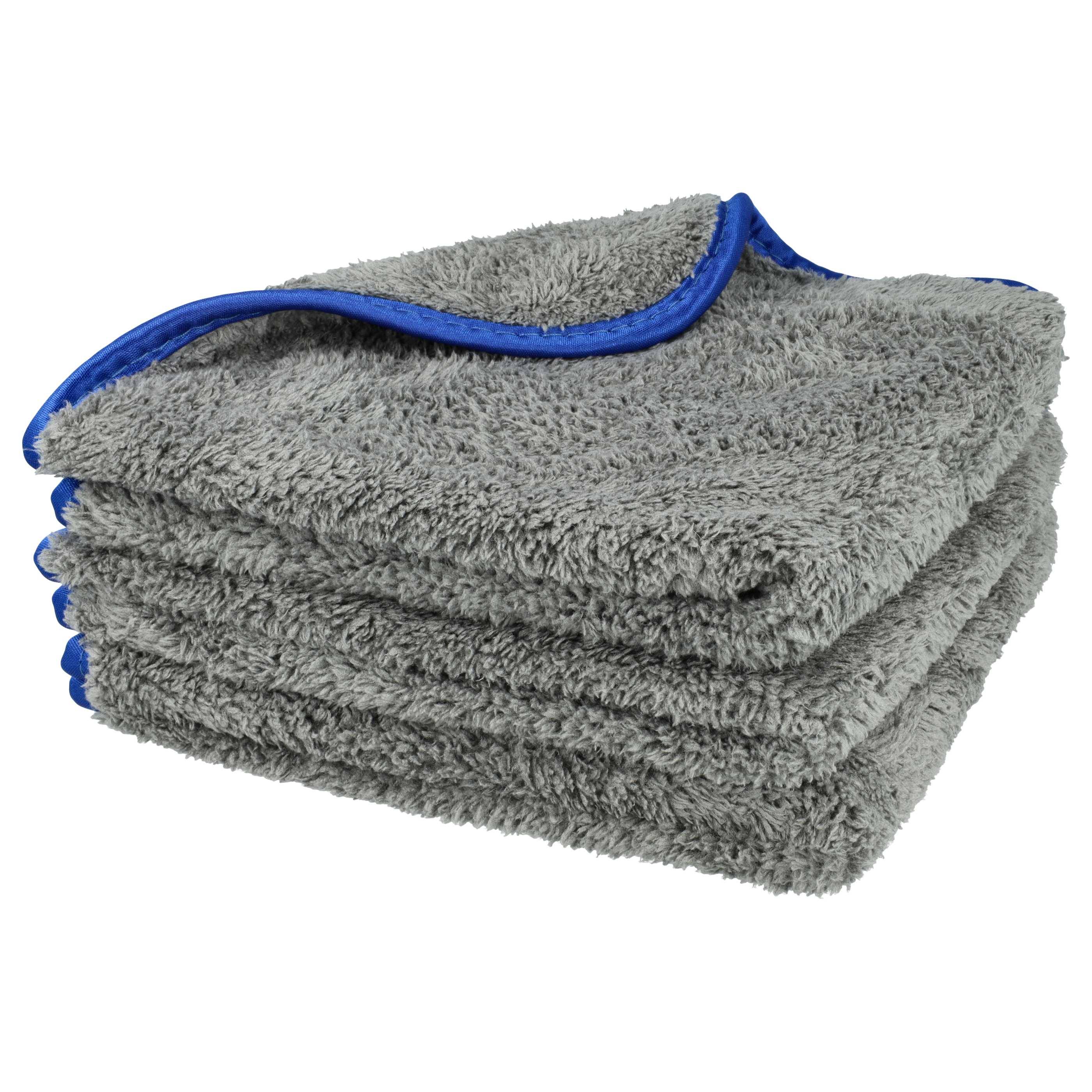 vhbw 4-tlg. Reinigungsset für Auto, Motorrad - 3x Mikrofasertuch, 1x Waschhandschuh - 380 GSM