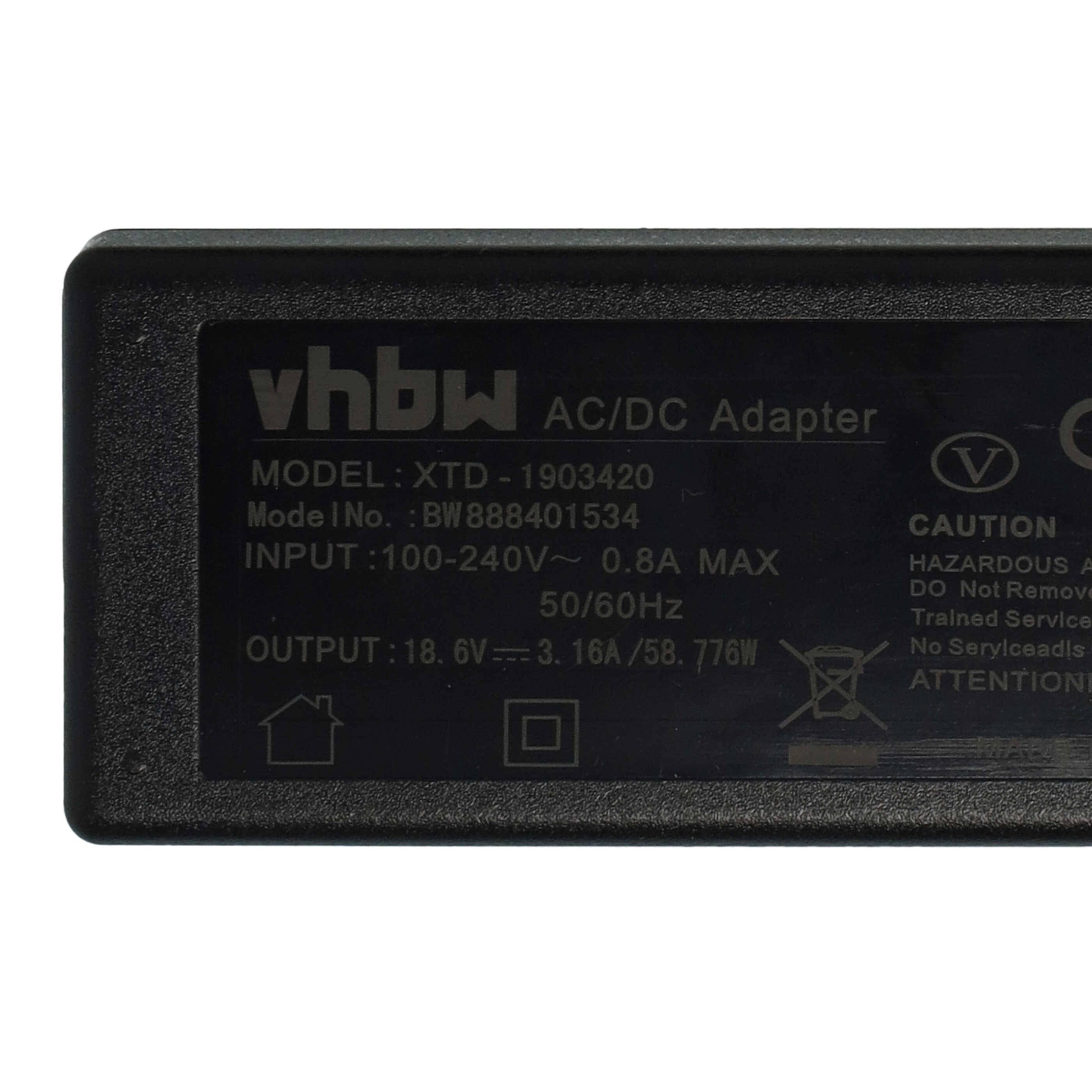 vhbw Netzteil kompatibel mit Philips HomeRun FC9910/01/A, FC9910/01/B Saugroboter - 230 cm