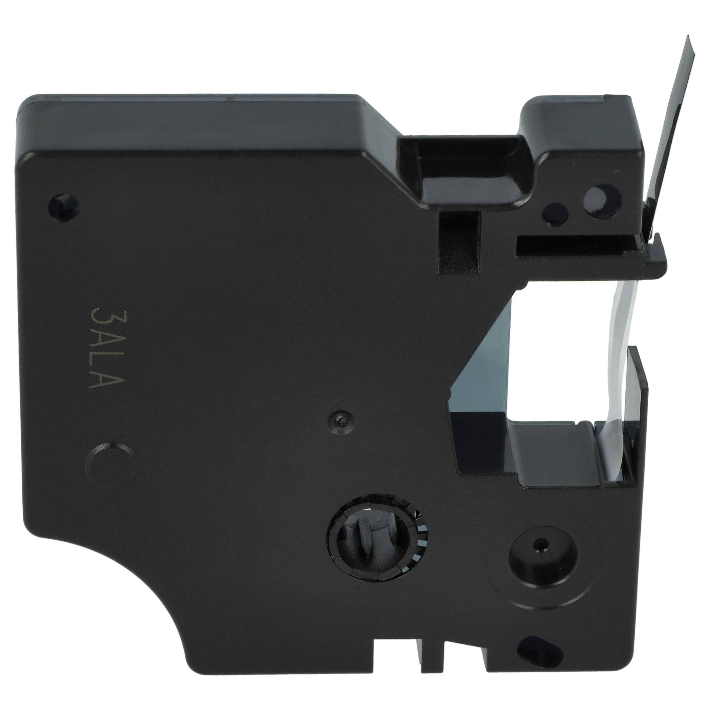 vhbw Schriftband-Kassette kompatibel mit Dymo LabelManager 420P, 400, 450D, 450, 500TS, 500, 360D, 350D Etiketten-Drucker 7m x 6mm Weiß auf Schwarz