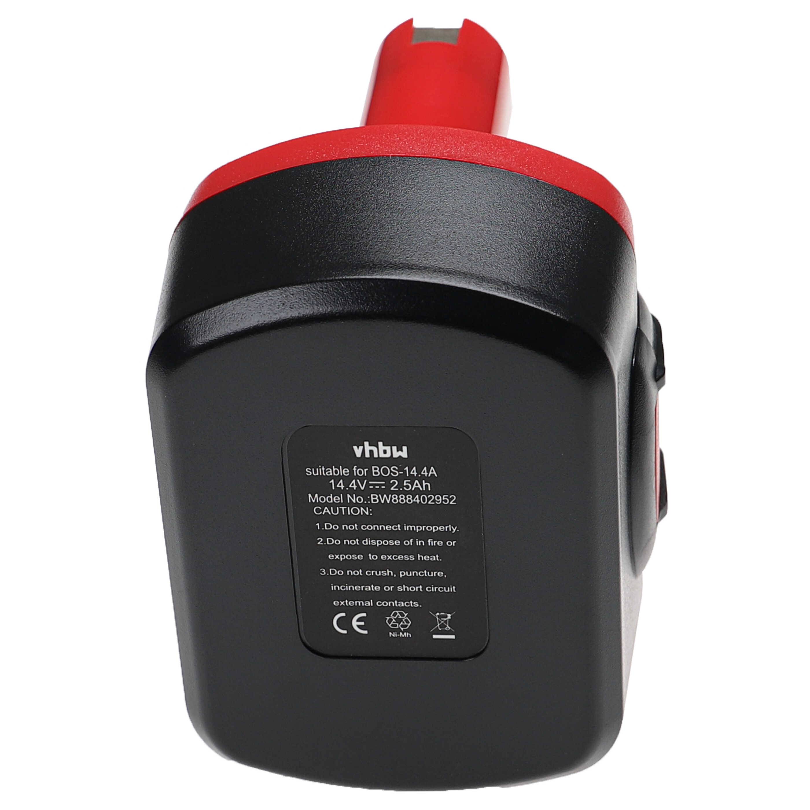 vhbw 3x Akku kompatibel mit Bosch PAG 14.4V, PDR 14.4V/N, PLI 14, PSB 14, PSB 14.4V, PKS 14.4V Werkzeug (2500 mAh, NiMH, 14,4 V)