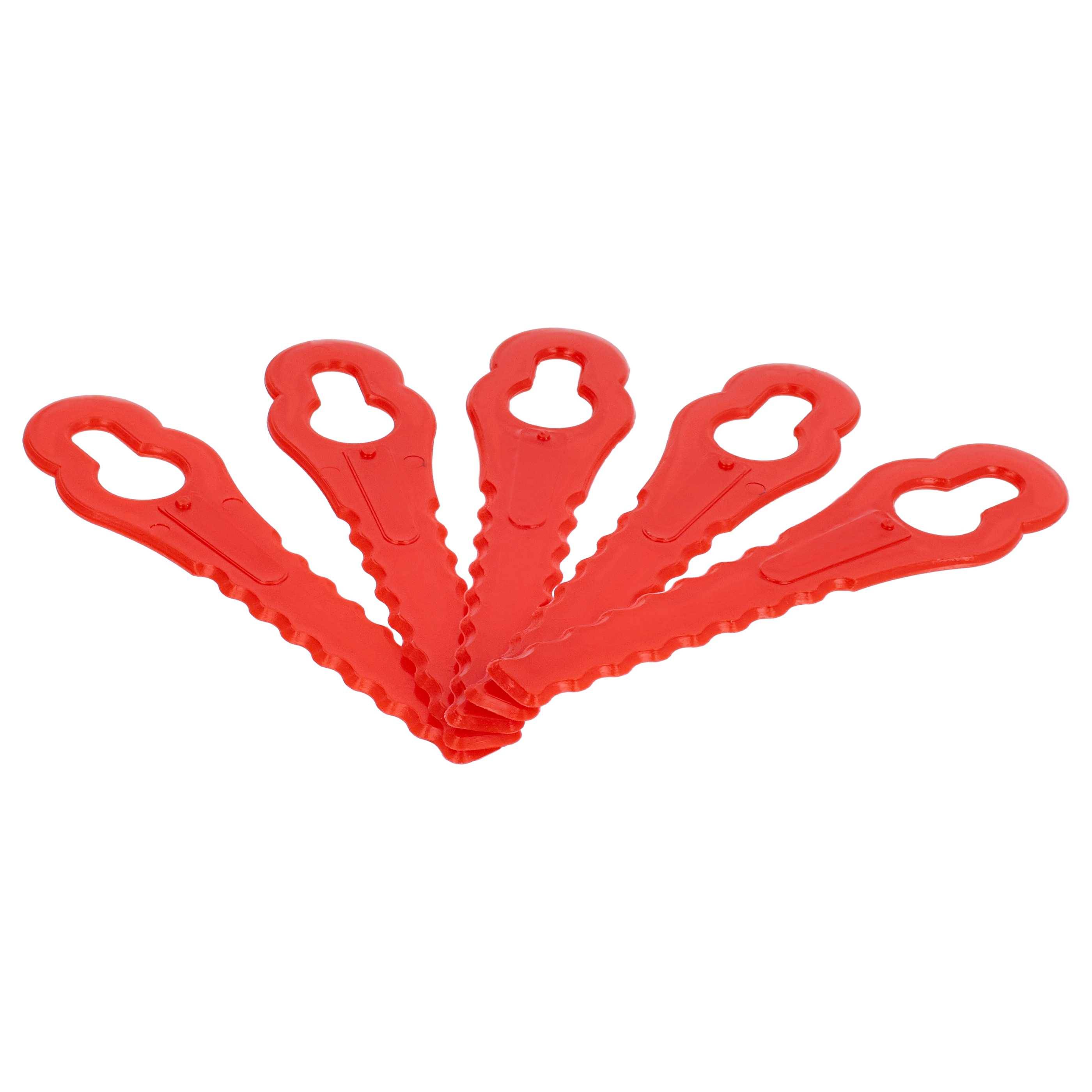 vhbw 10x Ersatz-Messer kompatibel mit Florabest FAT 18 B2 - 95940 PA6, FAT 18 B3 - 102971 PA6 Rasenmäher - Ersatzklinge Rot, Polyamid