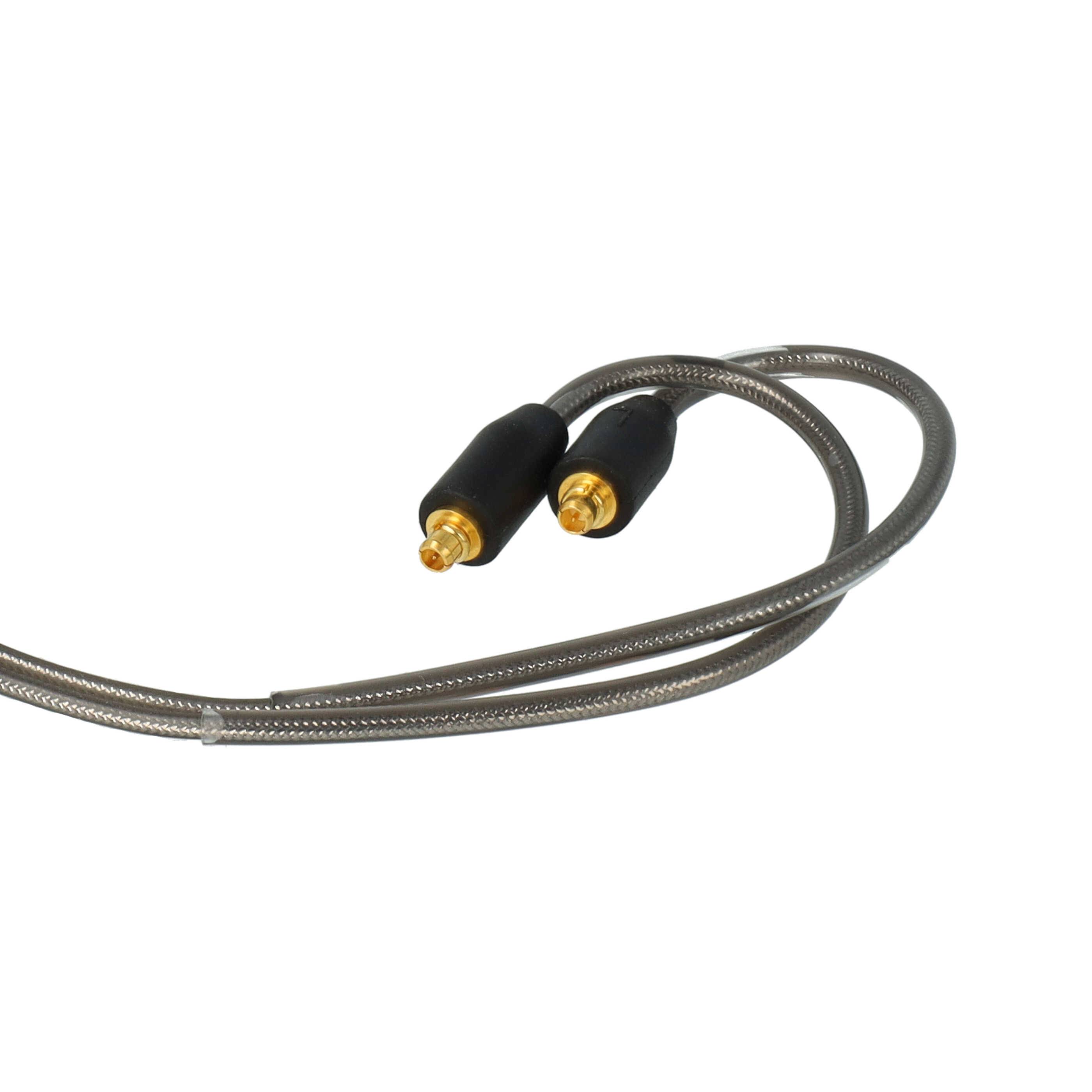 vhbw Audio AUX Kabel kompatibel mit Audiosense TK200, T100 Kopfhörer - Audiokabel 3,5mm Klinkenstecker, 120 cm Grau