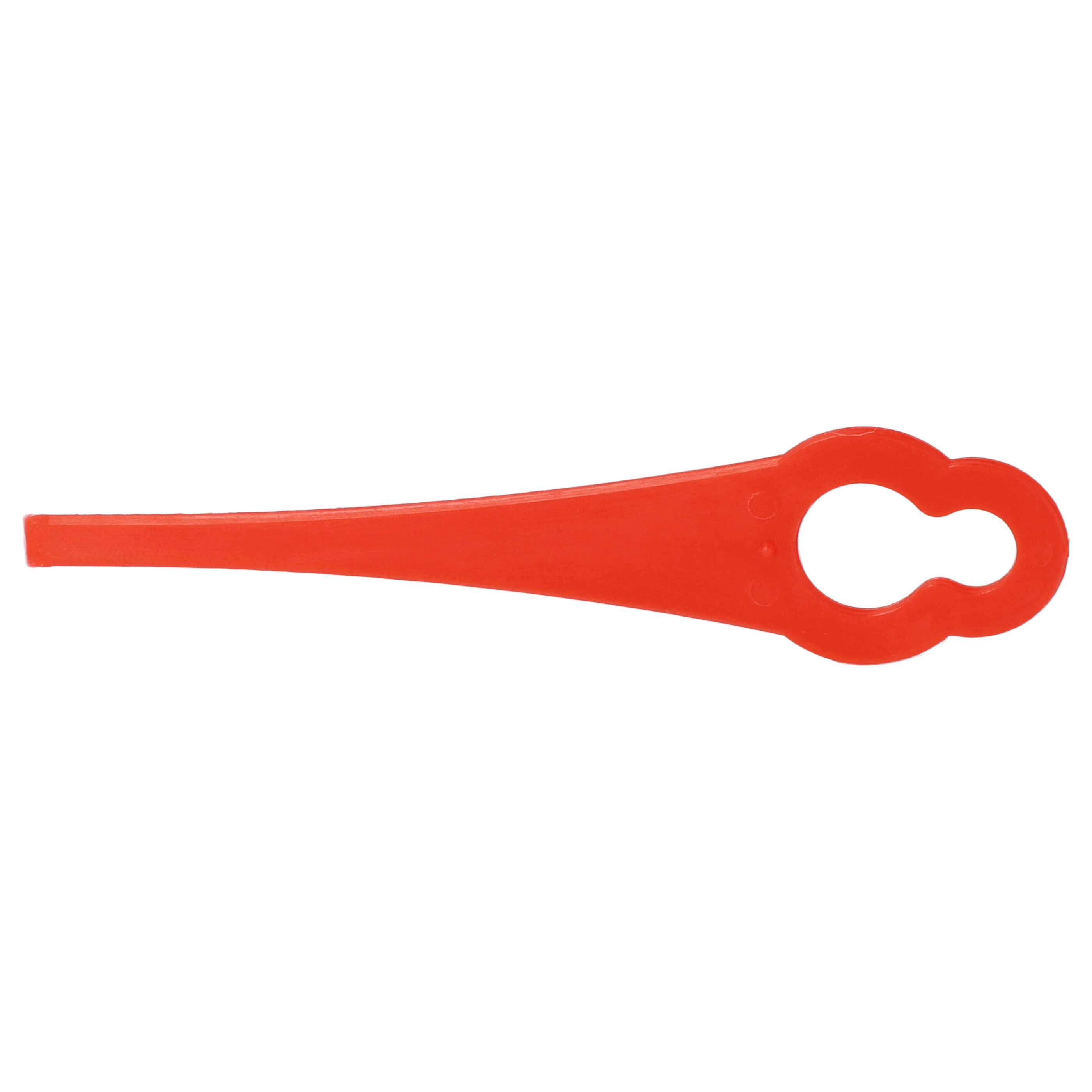 vhbw 10x Ersatz-Messer kompatibel mit Bosch ART 26 Li, ART 26 Easytrim Accu Rasentrimmer - Ersatzklinge Rot, Nylon / Kunststoff