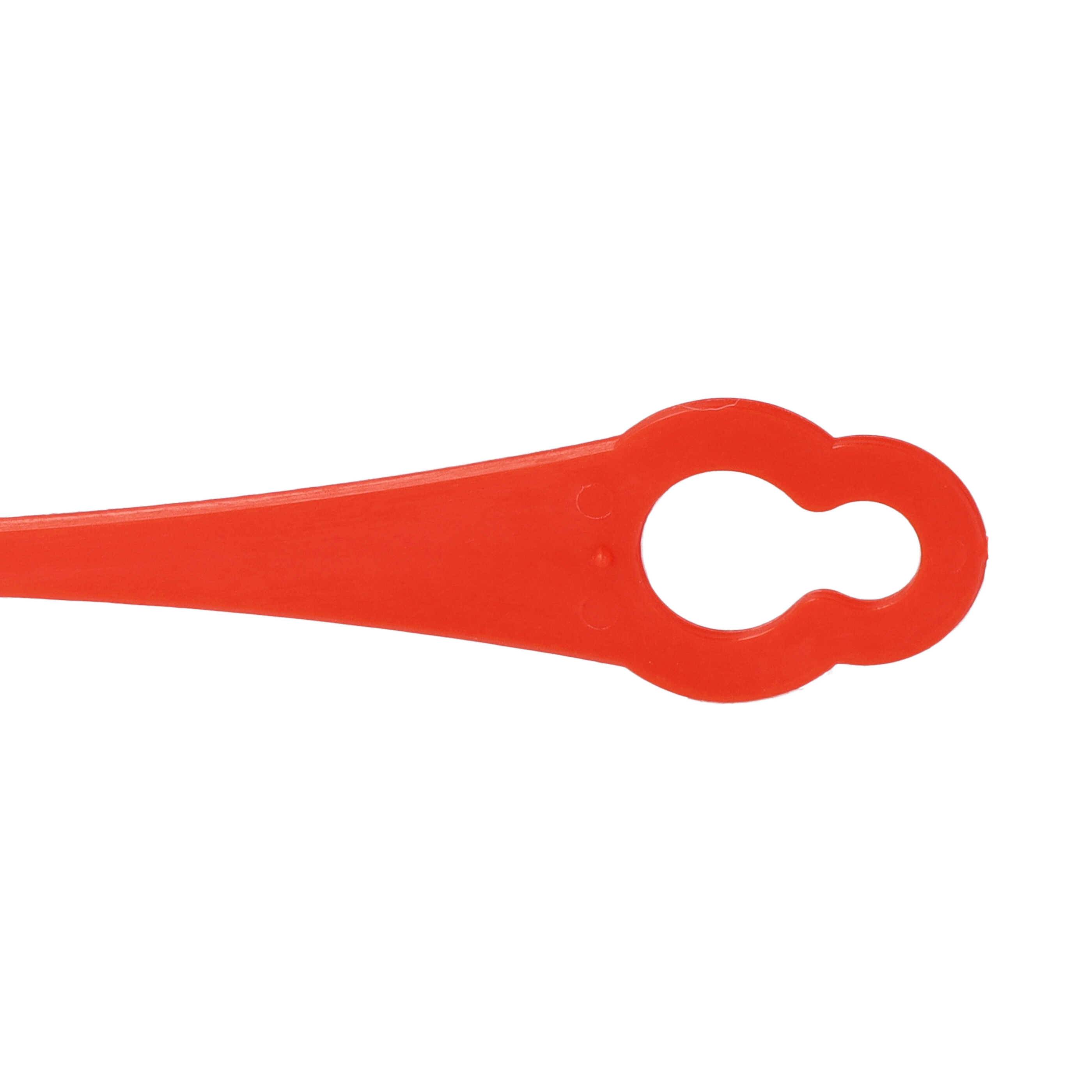 vhbw 50x Ersatz-Messer Ersatz für ALM BQ026 für Rasentrimmer - Ersatzklinge Rot, Nylon / Kunststoff