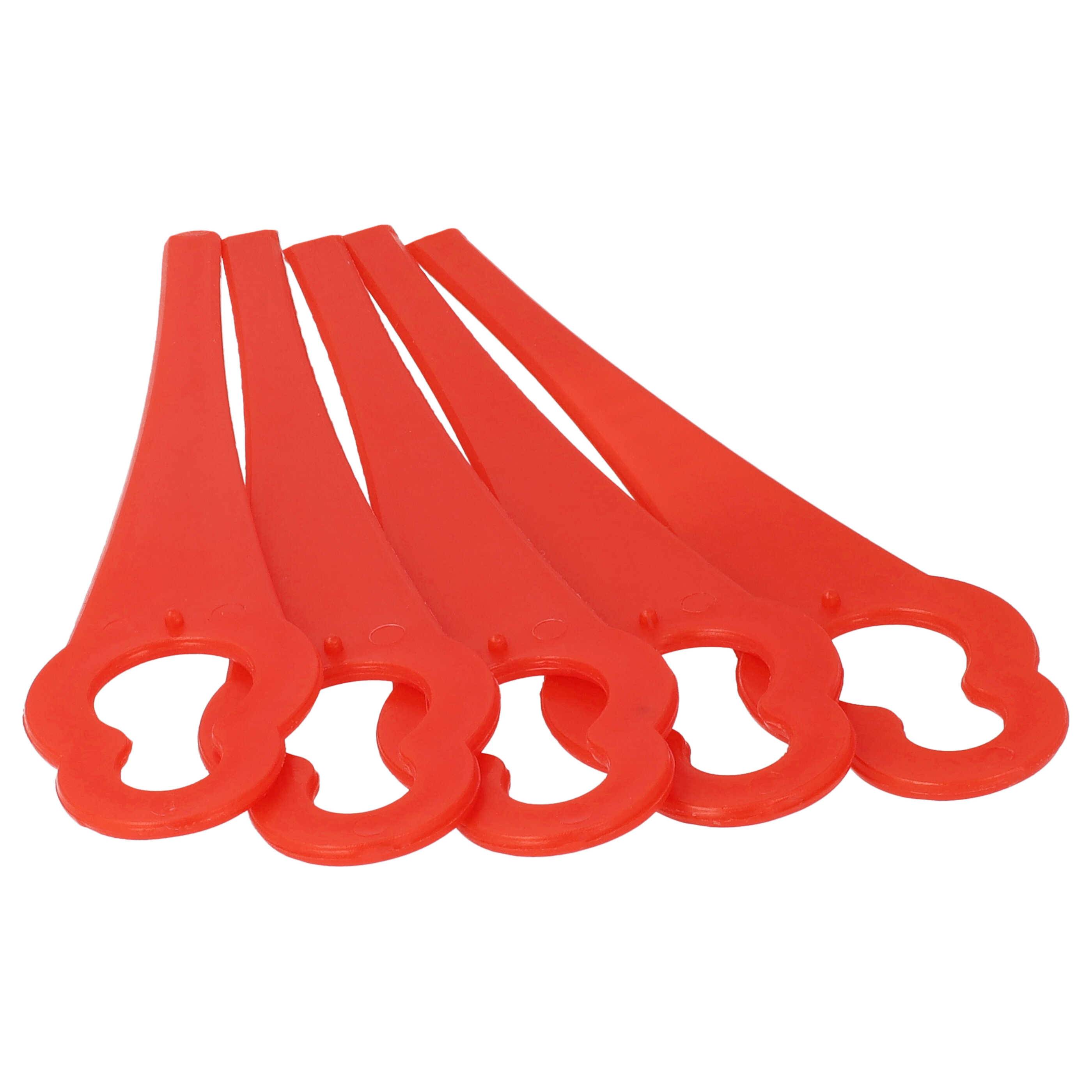 vhbw 50x Ersatz-Messer kompatibel mit Einhell GC-CT 18/24 Li, GC-CT 18/24 Li P Rasentrimmer - Ersatzklinge Rot, Nylon / Kunststoff