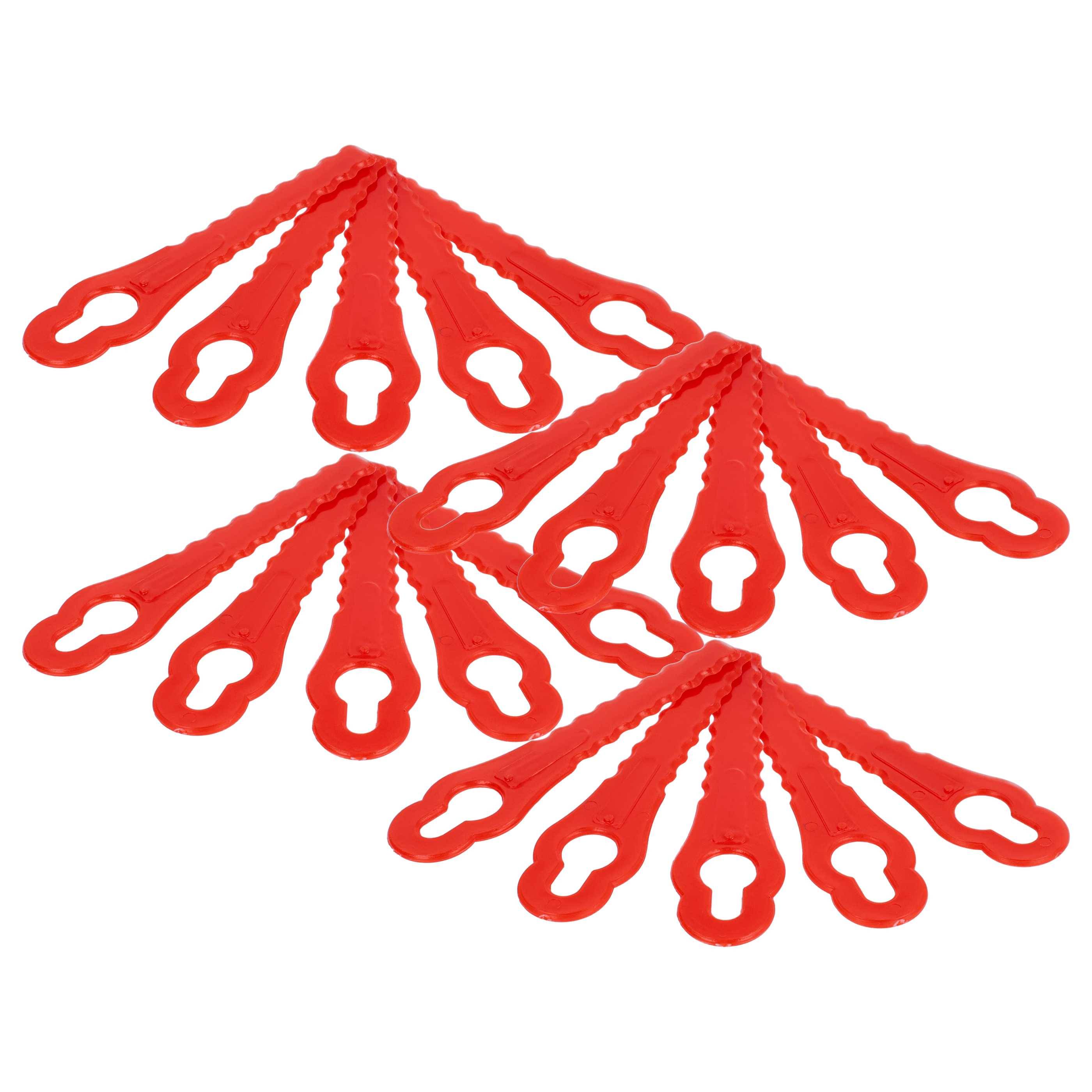 vhbw 20x Ersatz-Messer kompatibel mit Einhell RG-CT 18/1 Rasenmäher - Ersatzklinge Rot, Polyamid