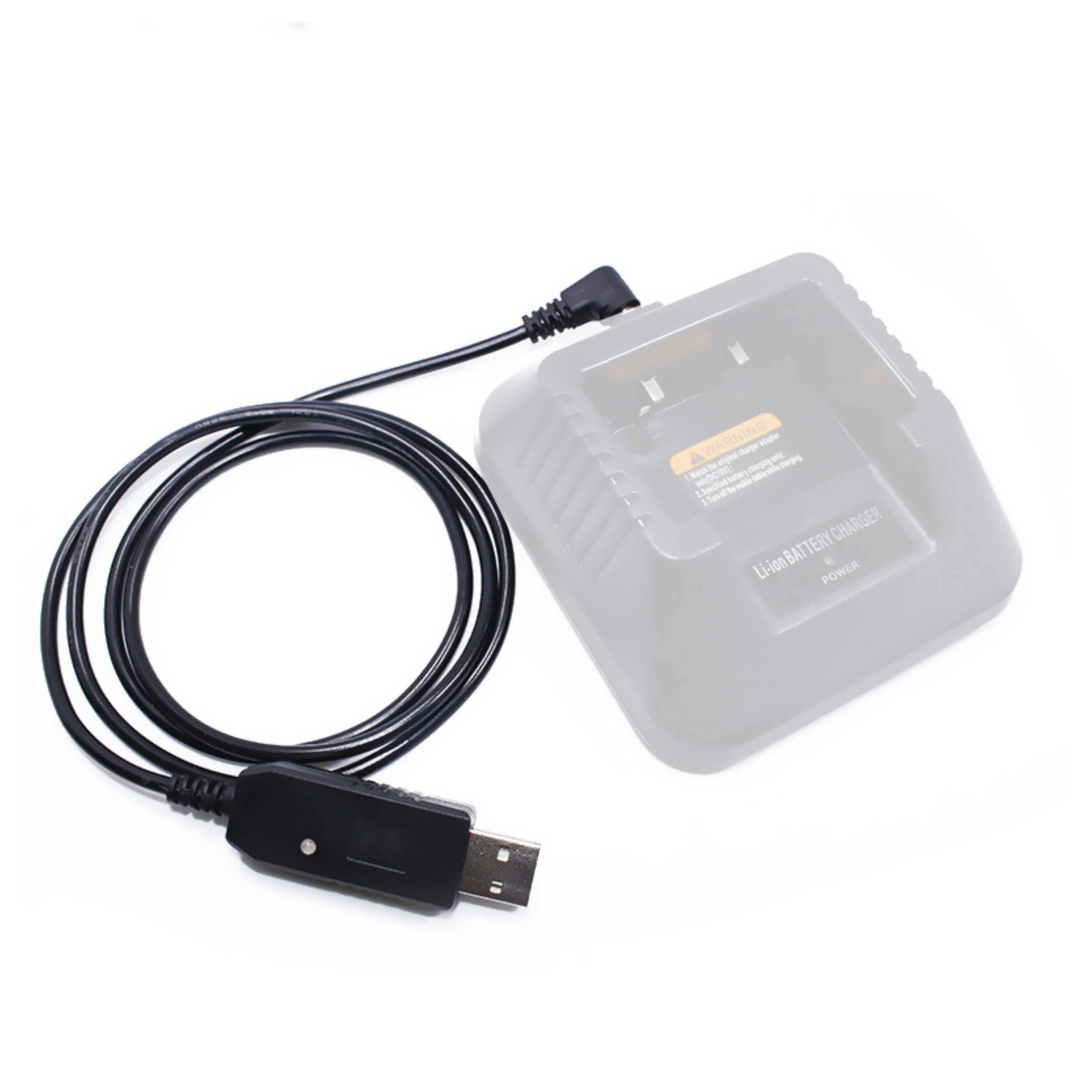 vhbw Ladegerät kompatibel mit Baofeng BF-F8HP Funkgerät, Funkgerät-Akkus - USB-Ladekabel, 100 cm, mit Kontrollleuchte