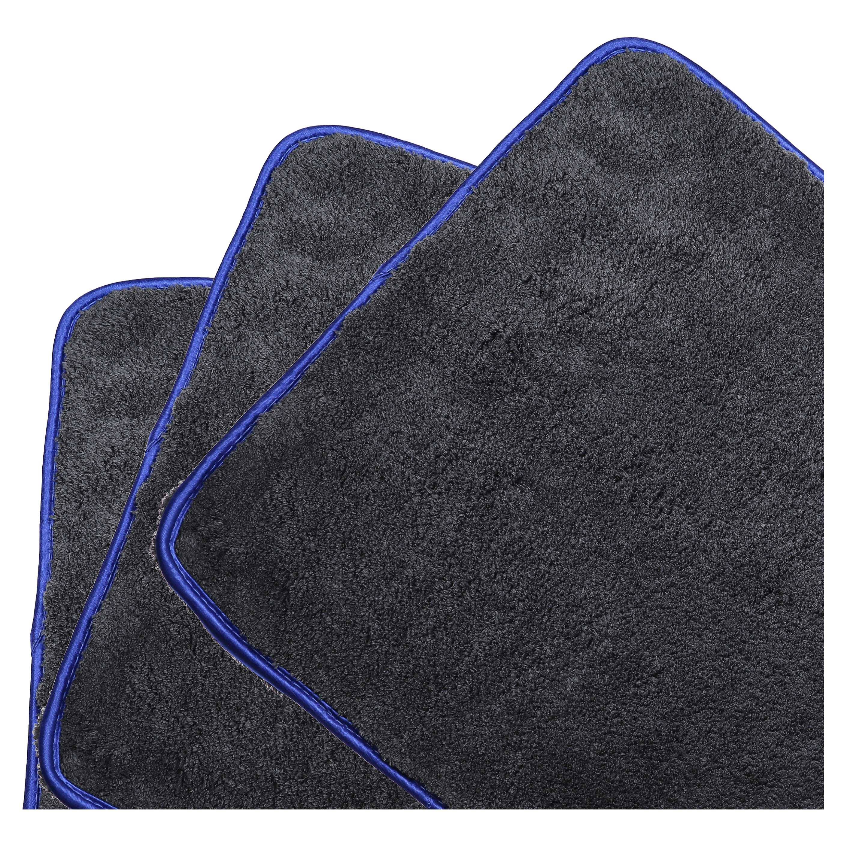 vhbw 6x Pflegetuch für Auto, Motorrad - Mikrofasertücher 42 x 22 cm, Waschbar, Wiederverwendbar Schwarz Blau