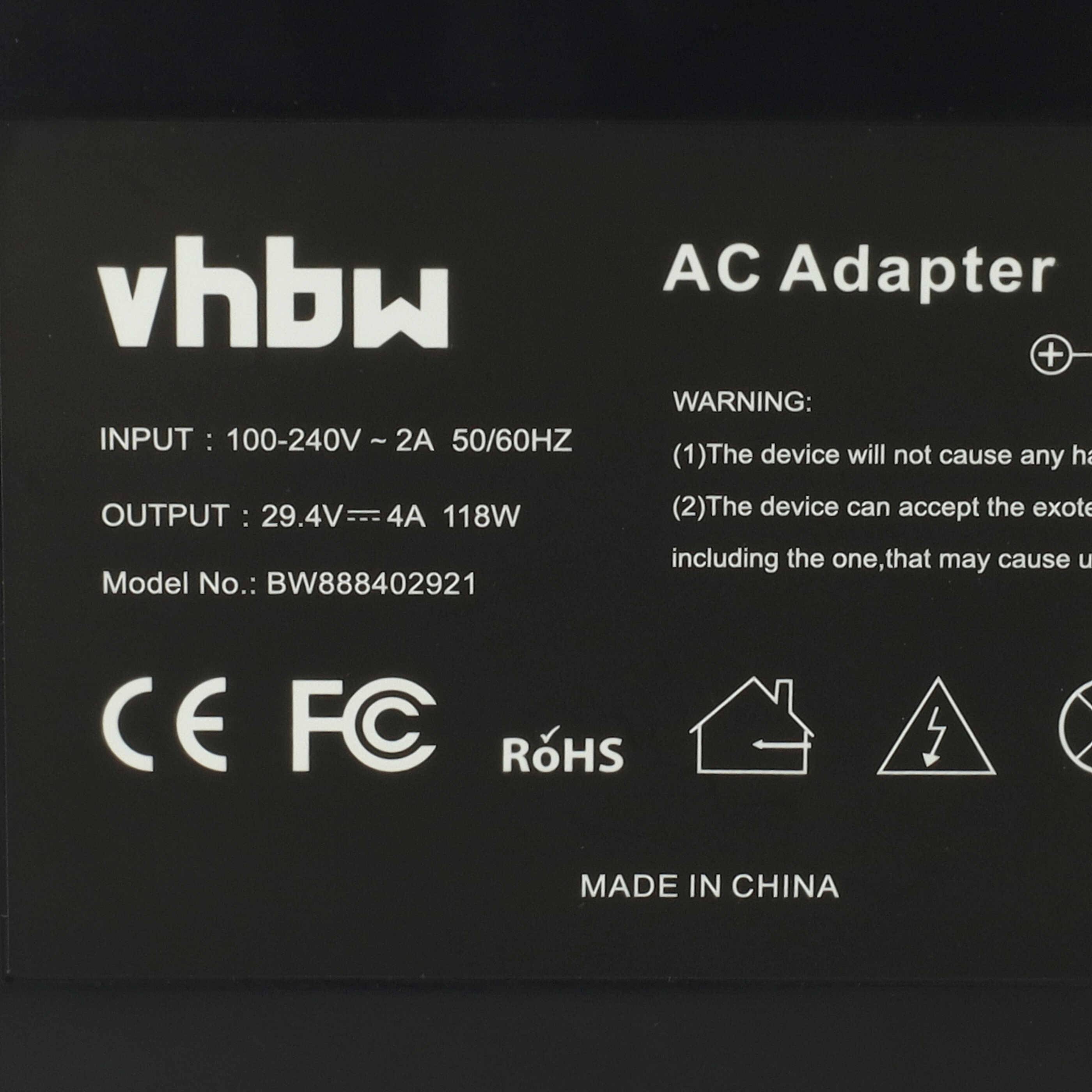 vhbw Ladegerät kompatibel mit Flyer NKY311B2, NKY312B02, NKY312B2, NKY314B02 Fahrradakkus, E-Bike, Elektrofahrrad - Für Akkus mit 26 V Spannung