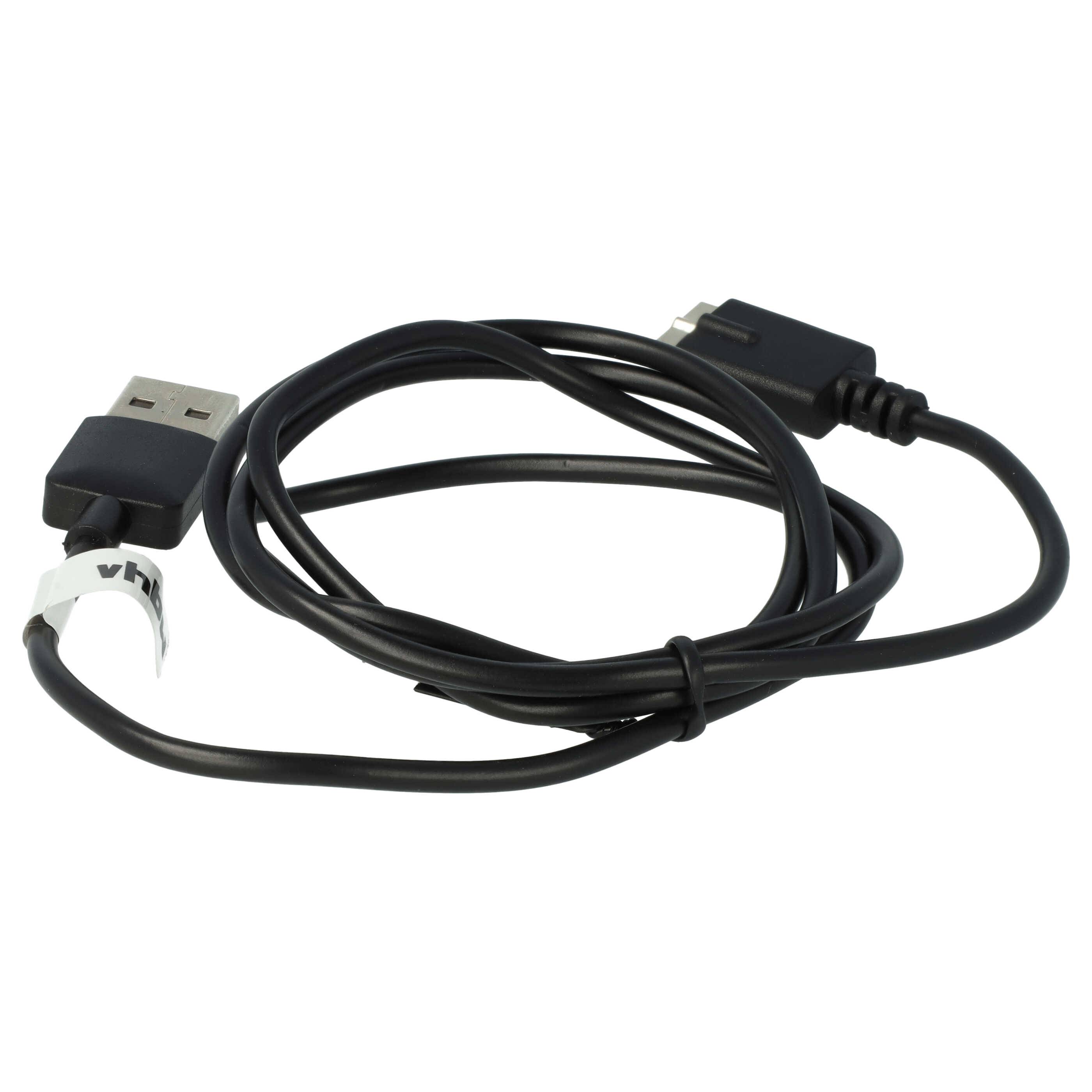 vhbw USB Ladekabel kompatibel mit Polar M430 Smartwatch Fitnesstracker | Ladestation Schwarz, 100 cm