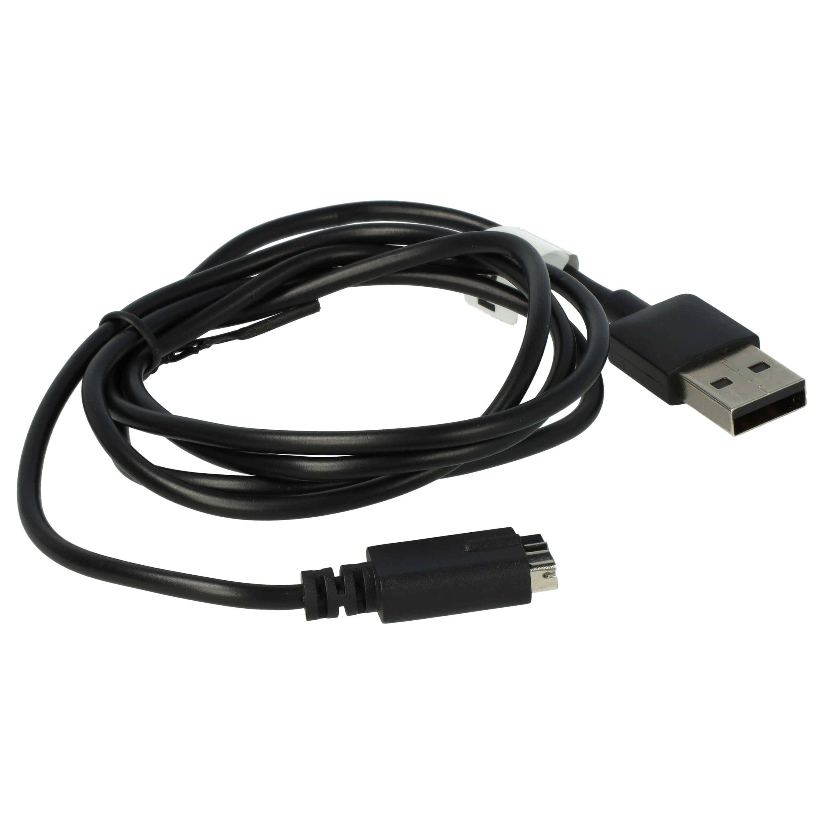 vhbw USB Ladekabel kompatibel mit Polar M430 Smartwatch Fitnesstracker | Ladestation Schwarz, 100 cm