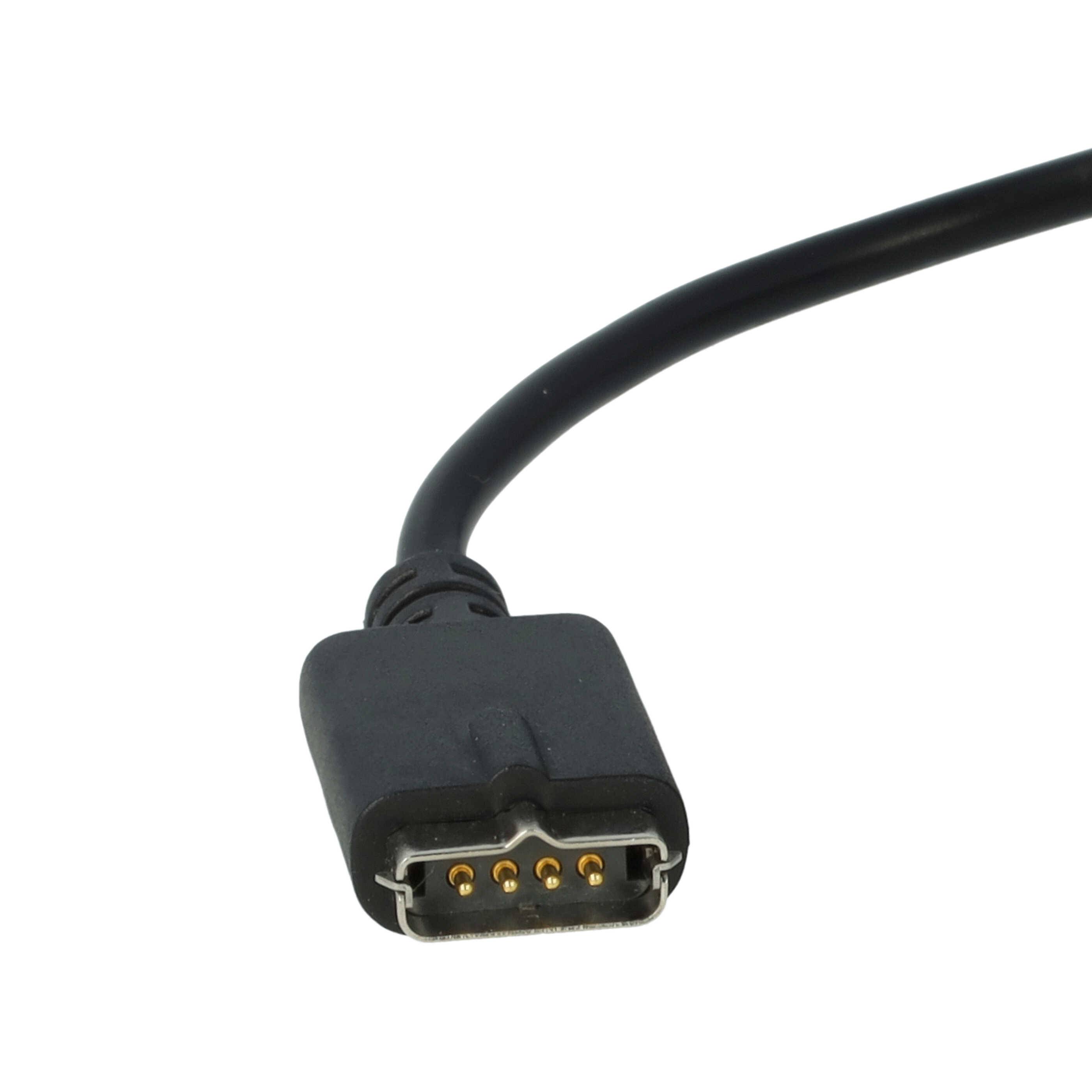 vhbw USB Ladekabel kompatibel mit Polar M430 Smartwatch Fitnesstracker | Ladestation Schwarz, 100 cm