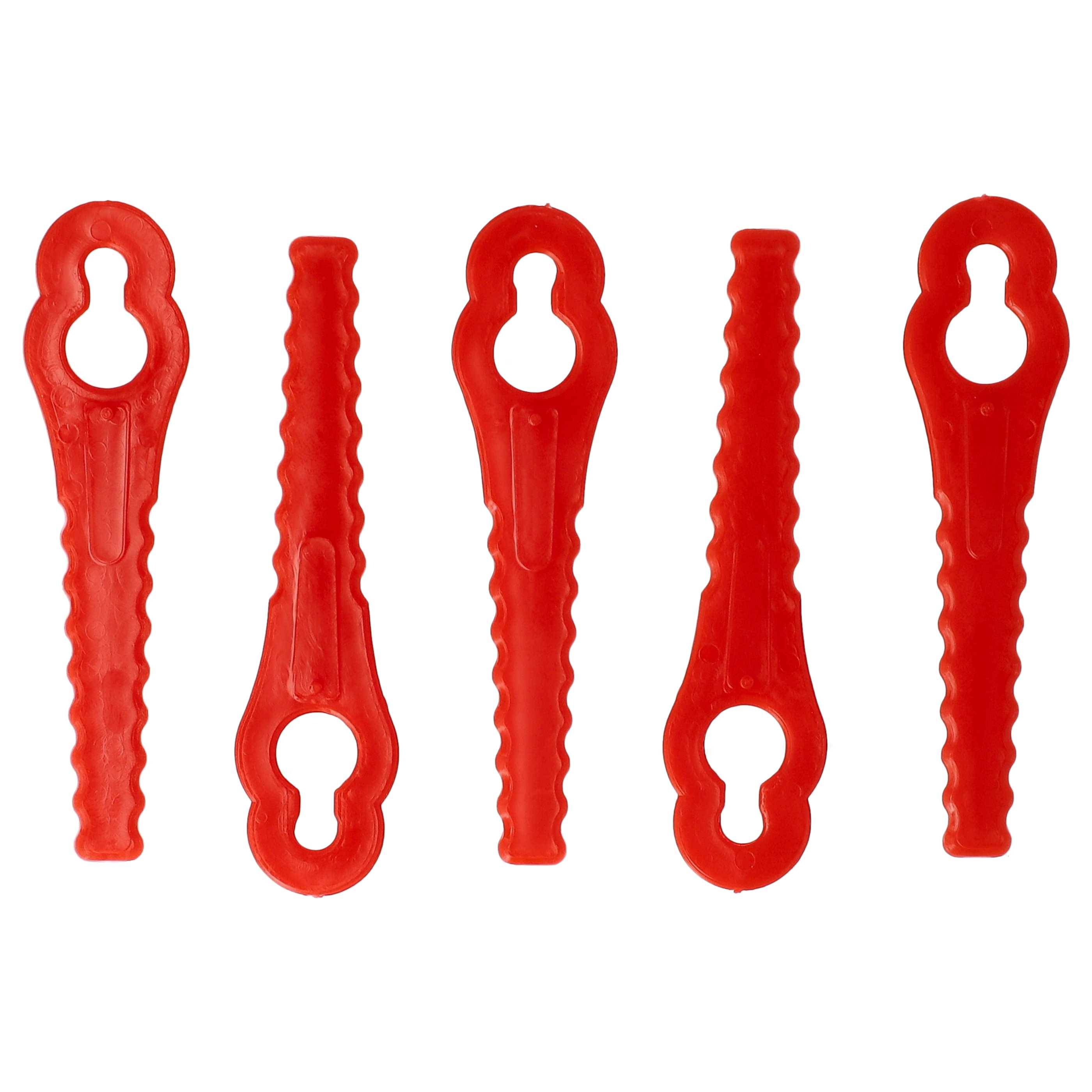 vhbw 5x Ersatz-Messer Ersatz für Güde 58586 für Rasentrimmer - Ersatzklinge Rot, Kunststoff