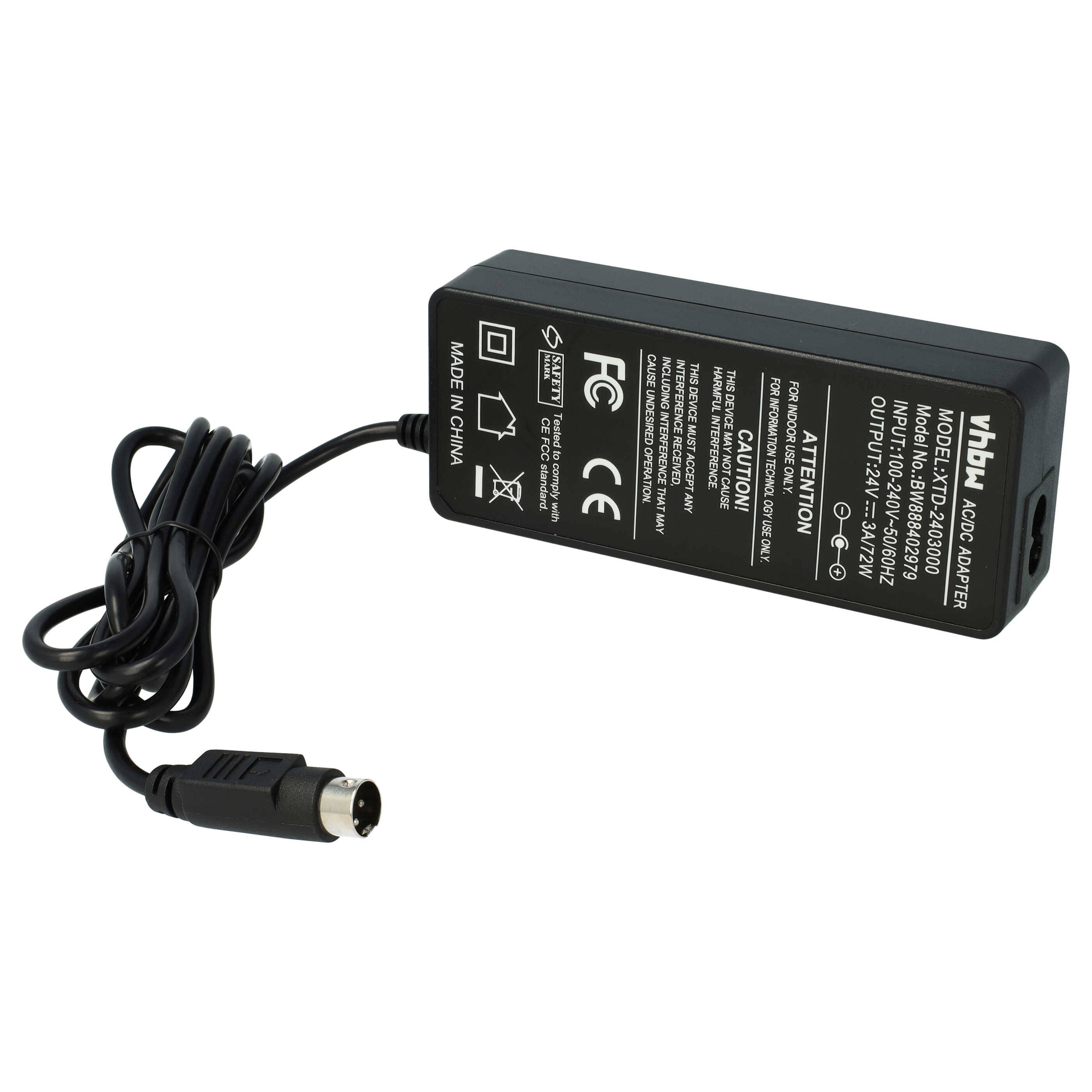 vhbw Netzteil kompatibel mit Axiohm A 756 | A 758, A 794, A 797, APOS Serie Drucker, Bondrucker - 230 cm