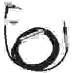 vhbw Audio AUX Kabel kompatibel mit Sennheiser HD598, HD579, HD599 Kopfhörer - Audiokabel 3,5 mm Klinkenstecker, 150 cm, Schwarz, Silber