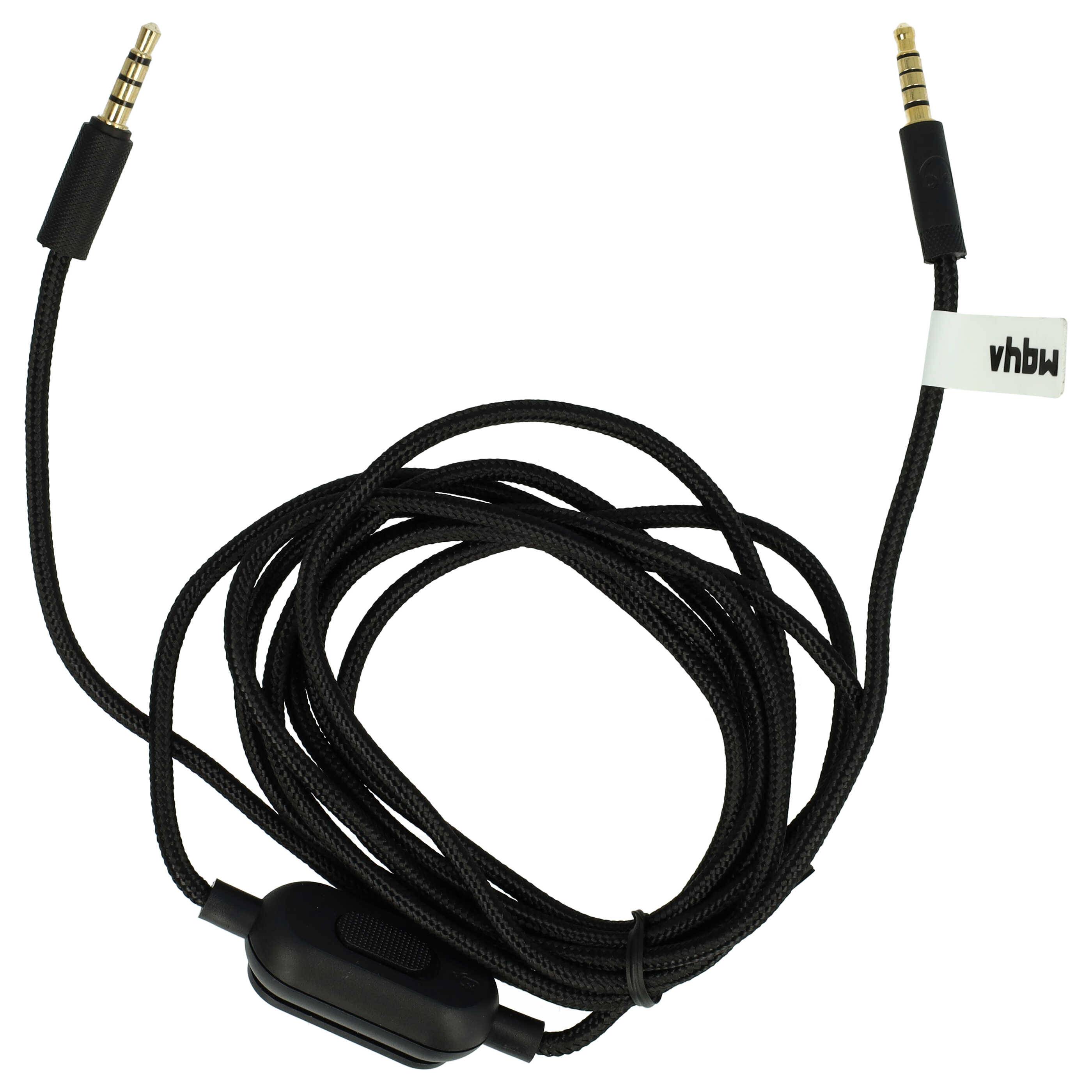 vhbw Audio AUX Kabel kompatibel mit Logitech G Pro X, G233, G Pro, G433 Kopfhörer - Audiokabel 3,5 mm Klinkenstecker, 14 cm Schwarz