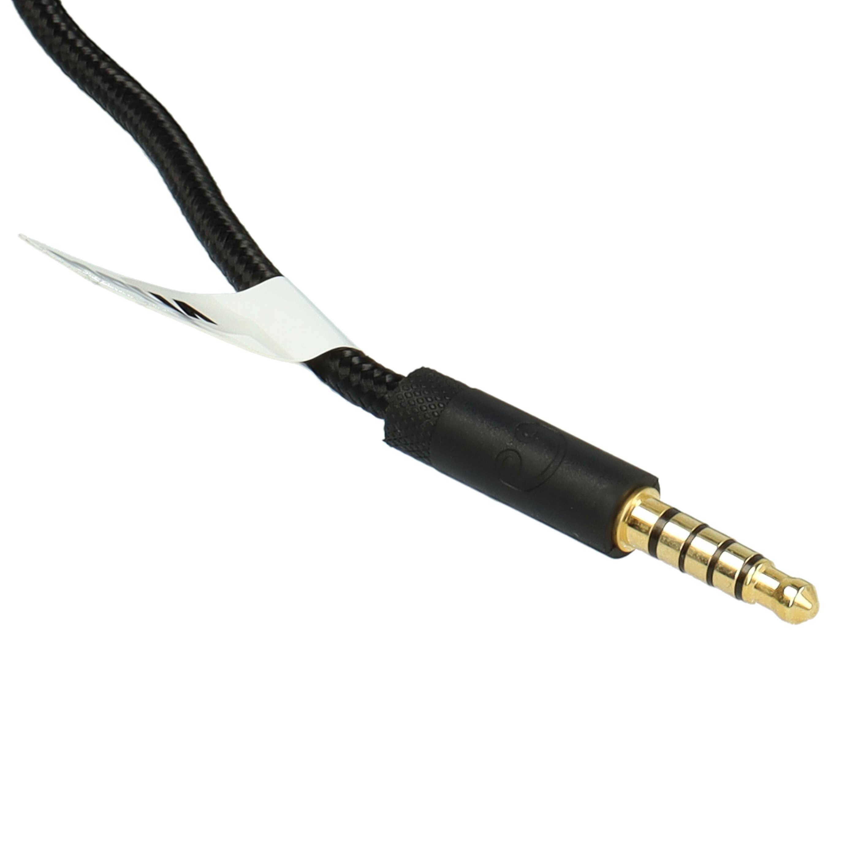 vhbw Audio AUX Kabel kompatibel mit Logitech G Pro X, G233, G Pro, G433 Kopfhörer - Audiokabel 3,5 mm Klinkenstecker, 14 cm Schwarz