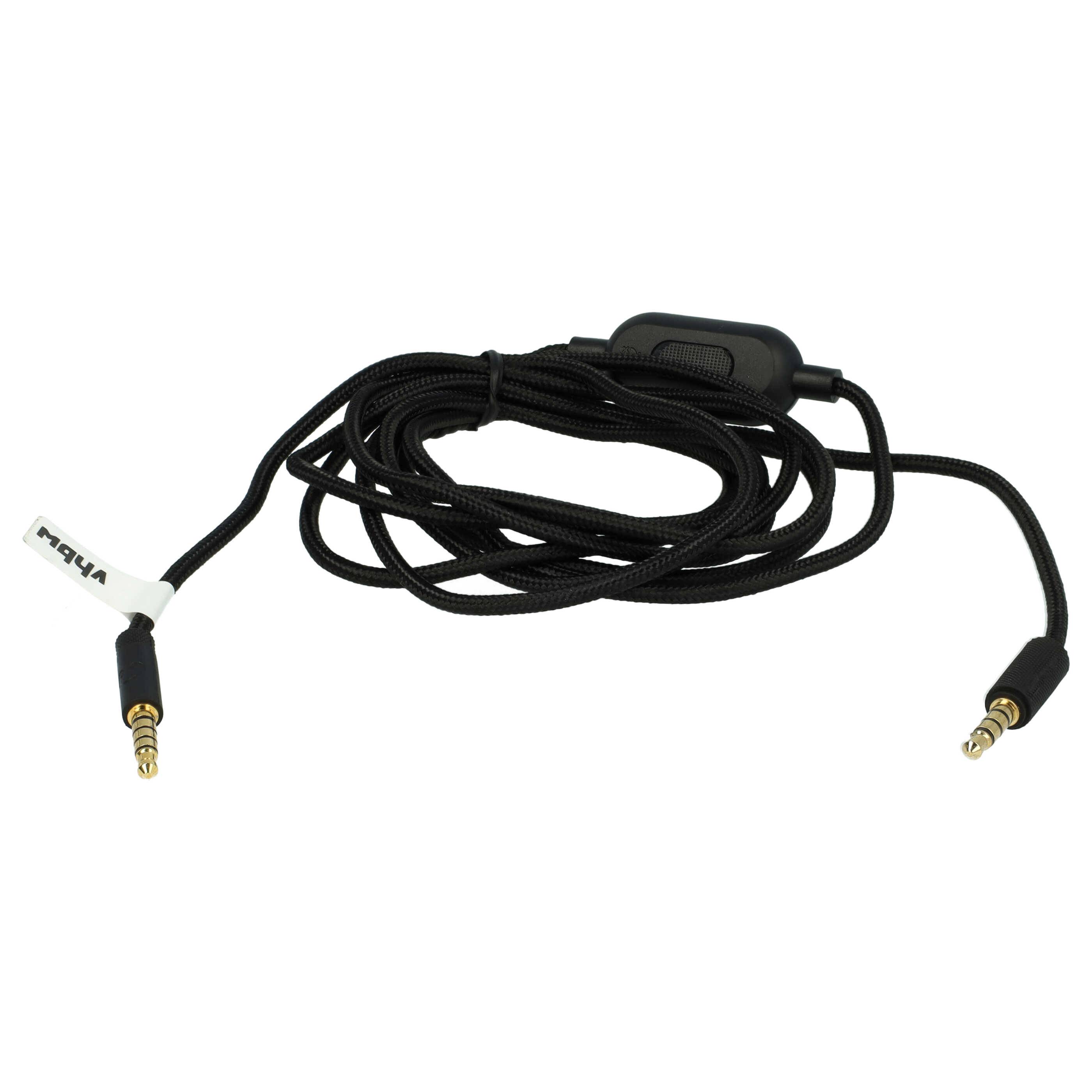 vhbw Audio AUX Kabel kompatibel mit Logitech G Pro X, G233, G Pro, G433 Kopfhörer - Audiokabel 3,5 mm Klinkenstecker, 14 cm Schwarz