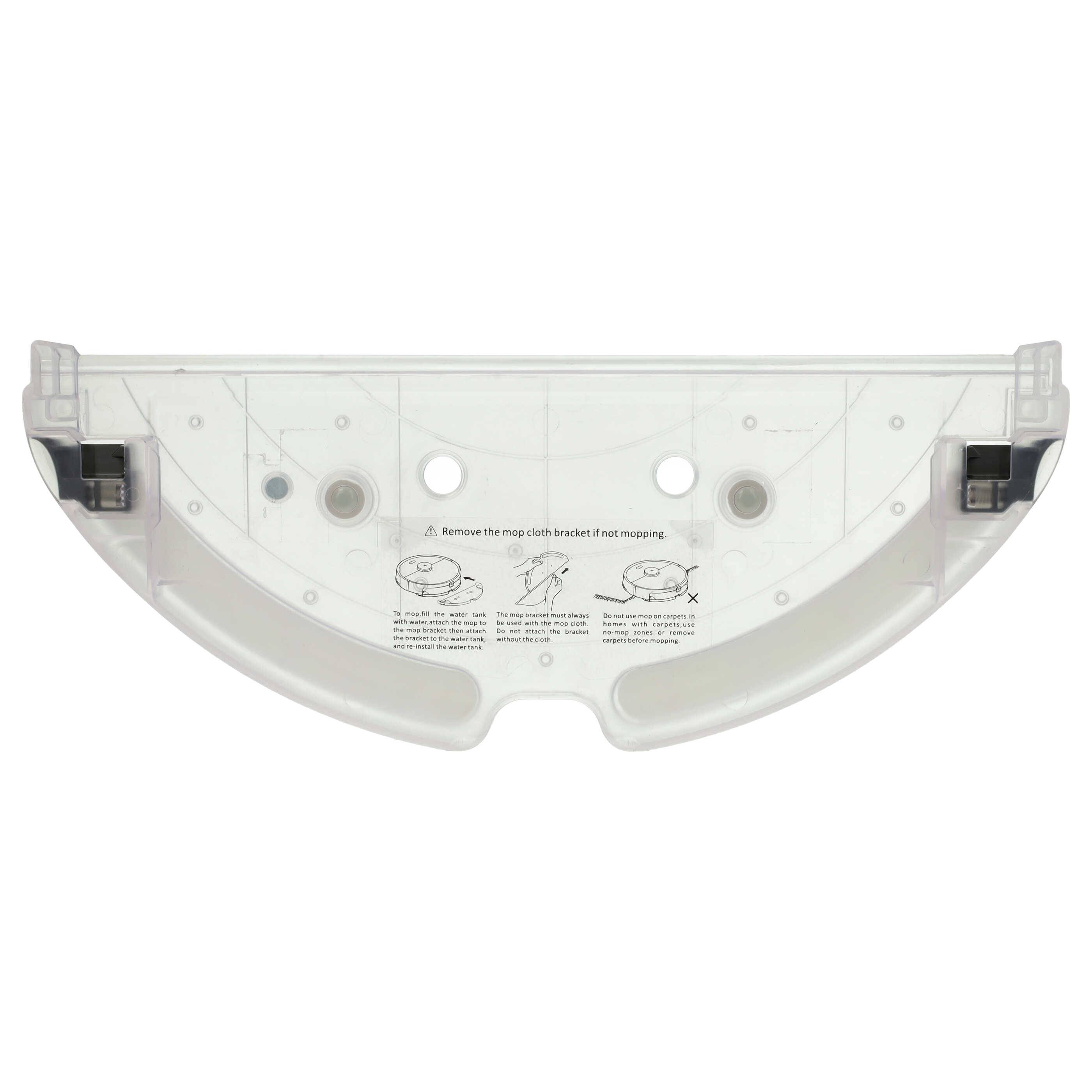 vhbw Bodenplatte Halterung kompatibel mit Roborock S50 Max Saugroboter, Roboterstaubsauger - Bodendeckel Schwarz Transparent