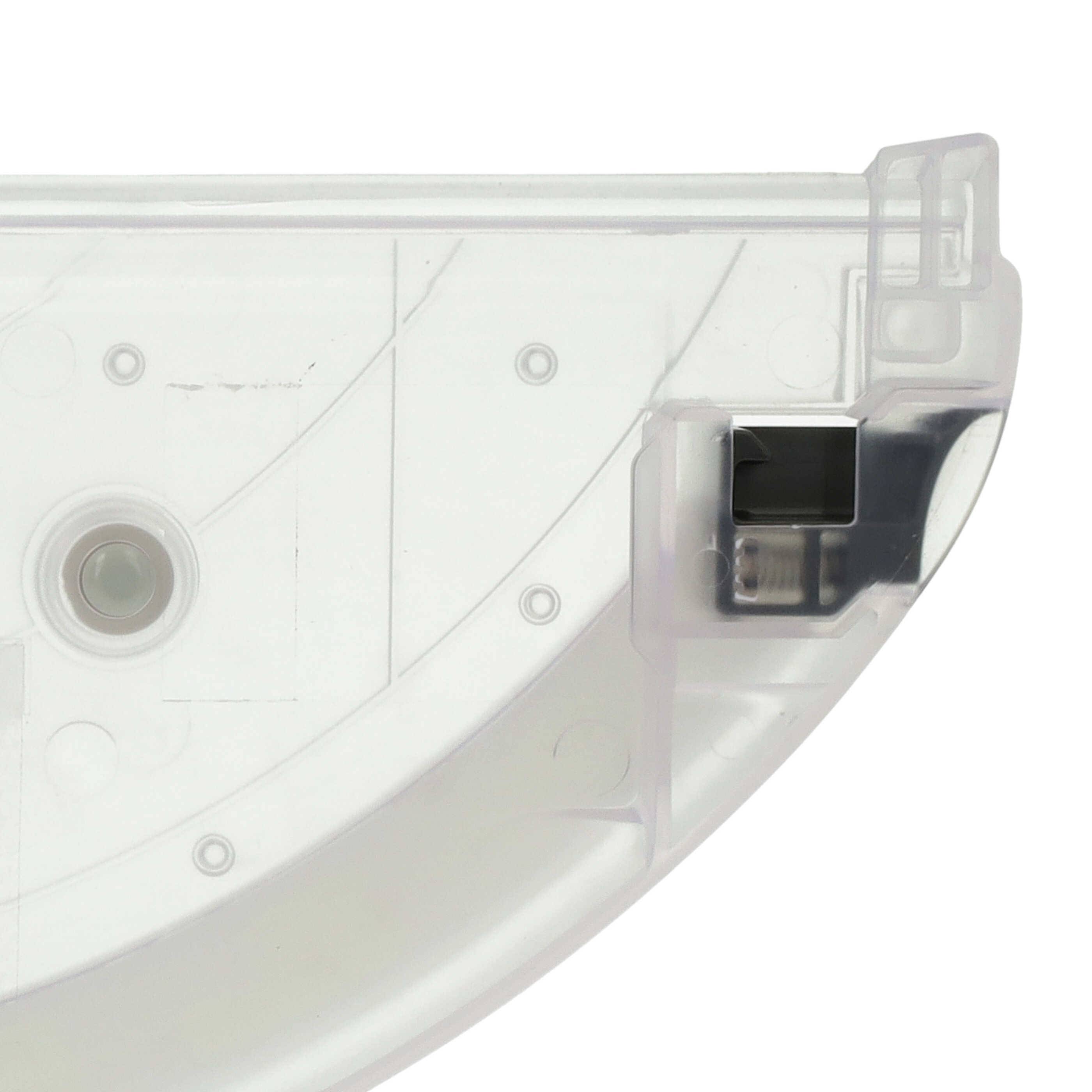 vhbw Bodenplatte Halterung kompatibel mit Roborock S5 Max, S55 Max Saugroboter, Roboterstaubsauger - Bodendeckel Schwarz Transparent