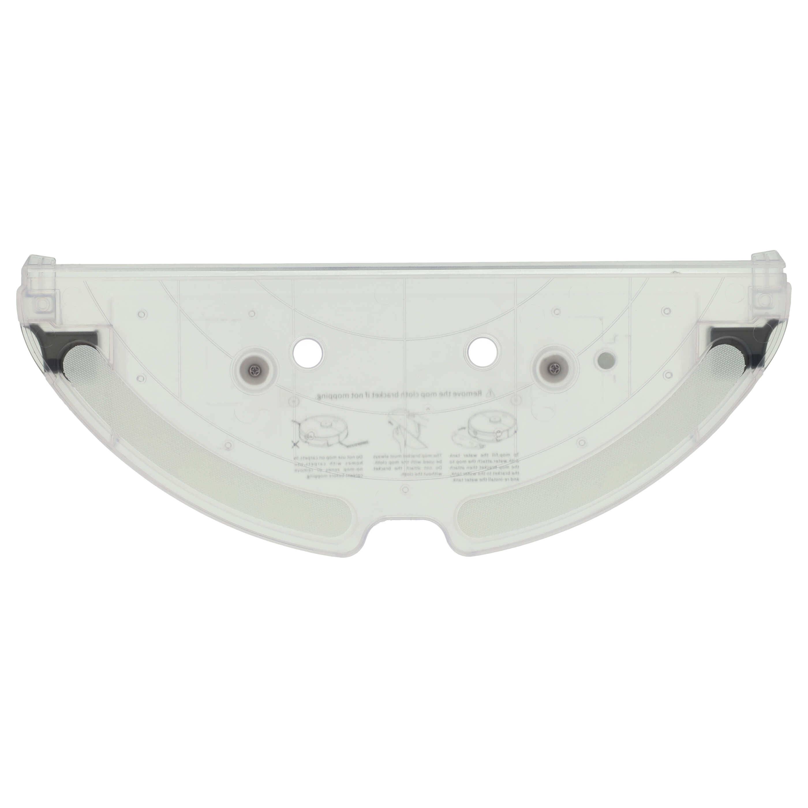 vhbw Bodenplatte Halterung kompatibel mit Roborock S6 MaxV, S6 Max Saugroboter, Roboterstaubsauger - Bodendeckel Schwarz Transparent