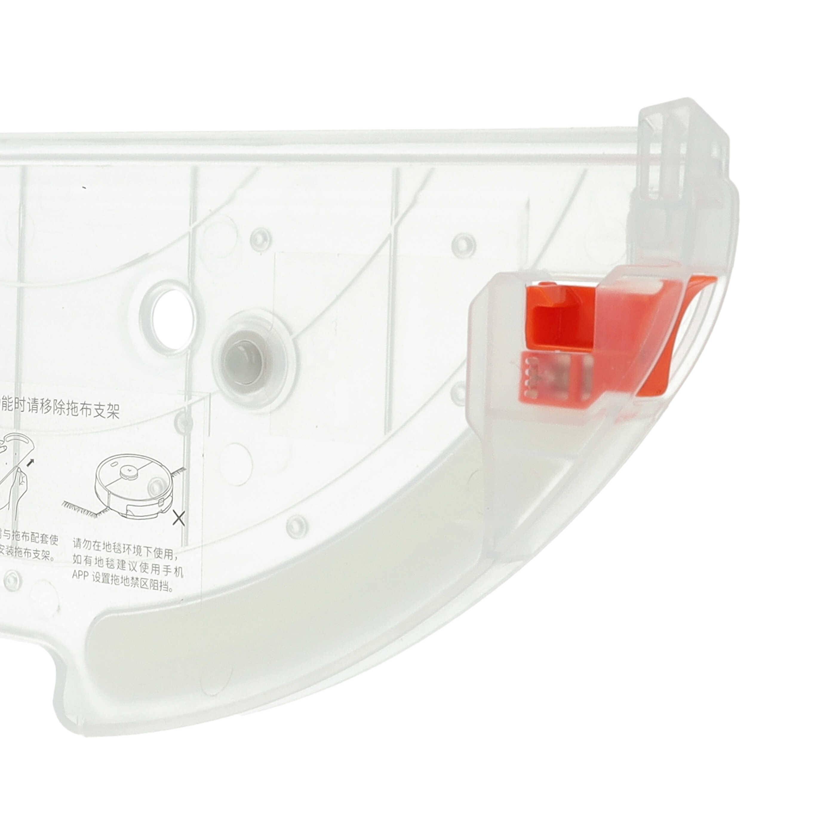 vhbw Bodenplatte Halterung kompatibel mit Roborock T7, T7 Pro Saugroboter, Roboterstaubsauger - Bodendeckel Rot, Transparent