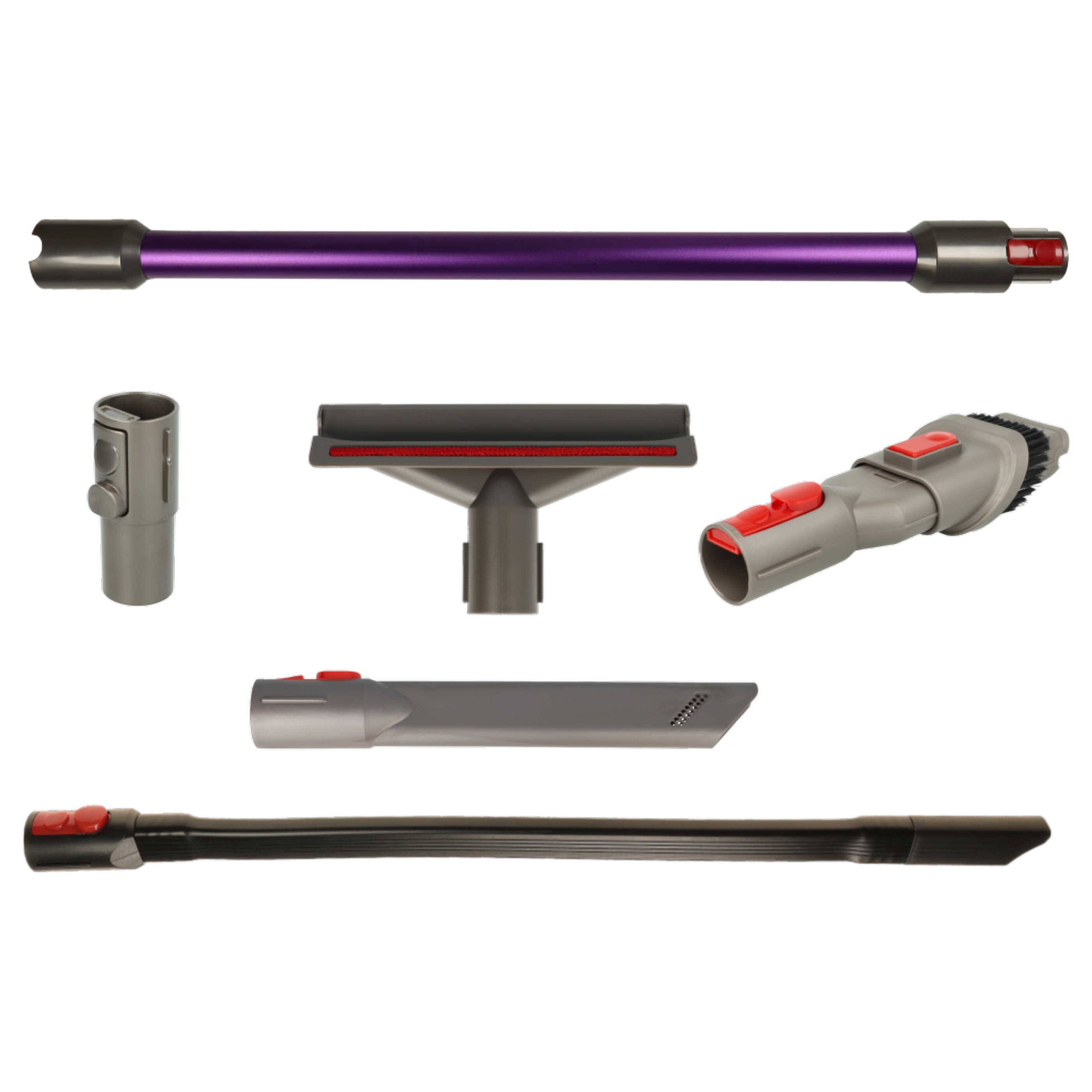 vhbw 6-tlg. Zubehör-Set kompatibel mit Dyson V11 Absolute Pro Generation 2019, Absolute Extra Pro Staubsauger Lila